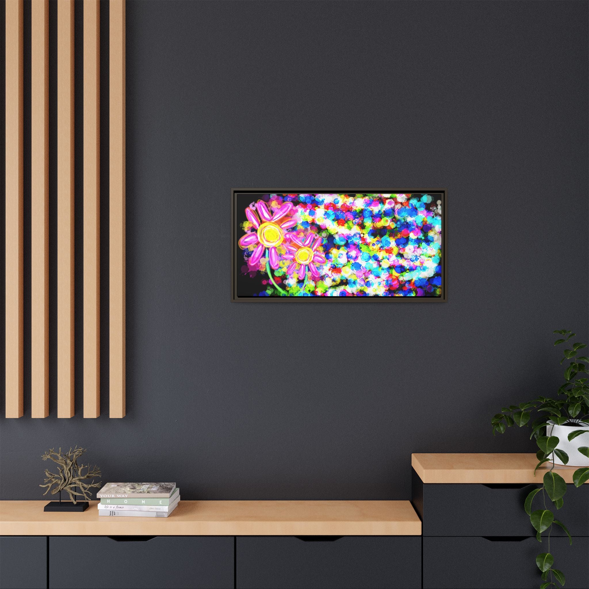 Playful Color Matte Canvas Framed Wall Art