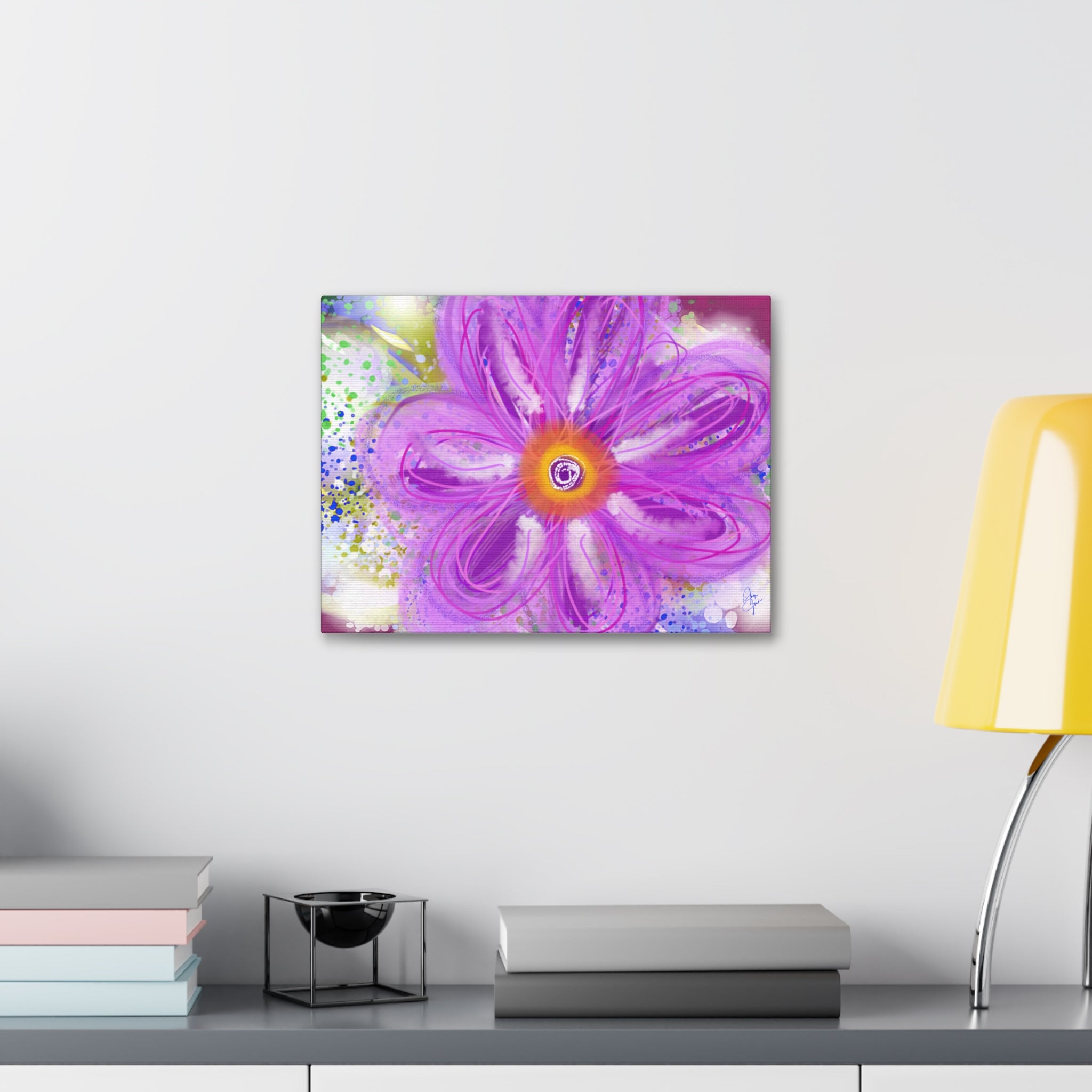 Purple Bloom Floral Canvas - Stretched 1.5" Wall Art