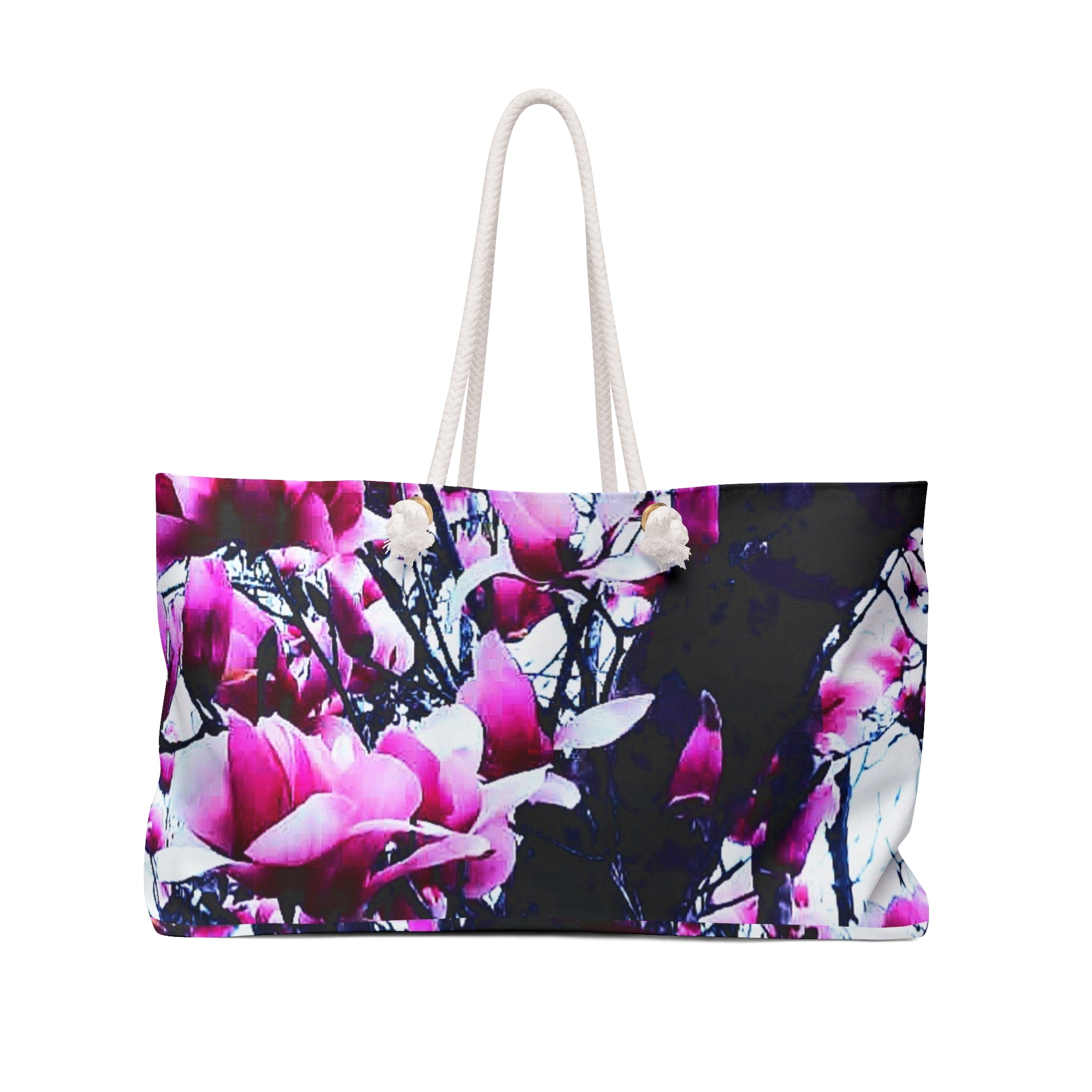 Floral Tulip Tree Weekender Bag — Pink Blossom Travel Tote