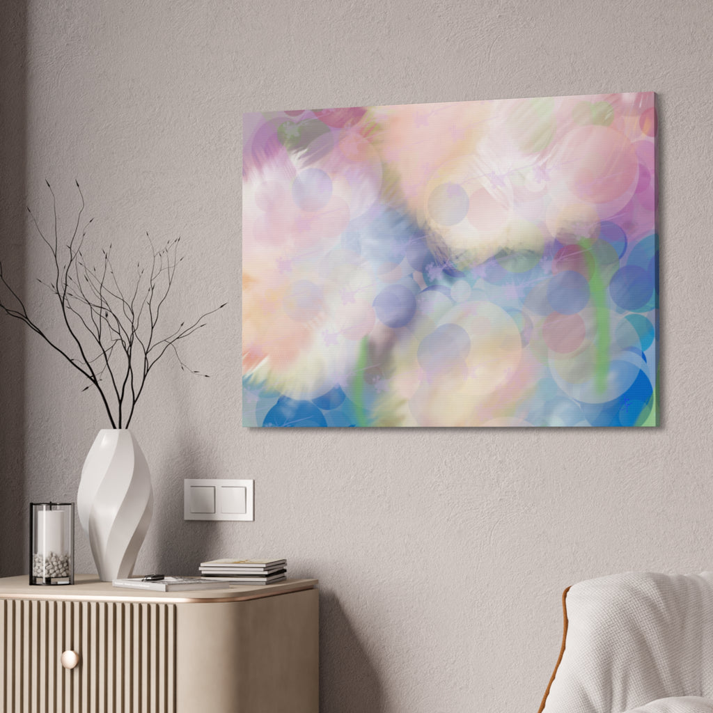 Pastel Abstract Canvas Print — Dreamy Bokeh Wall Art (Stretched 1.5")