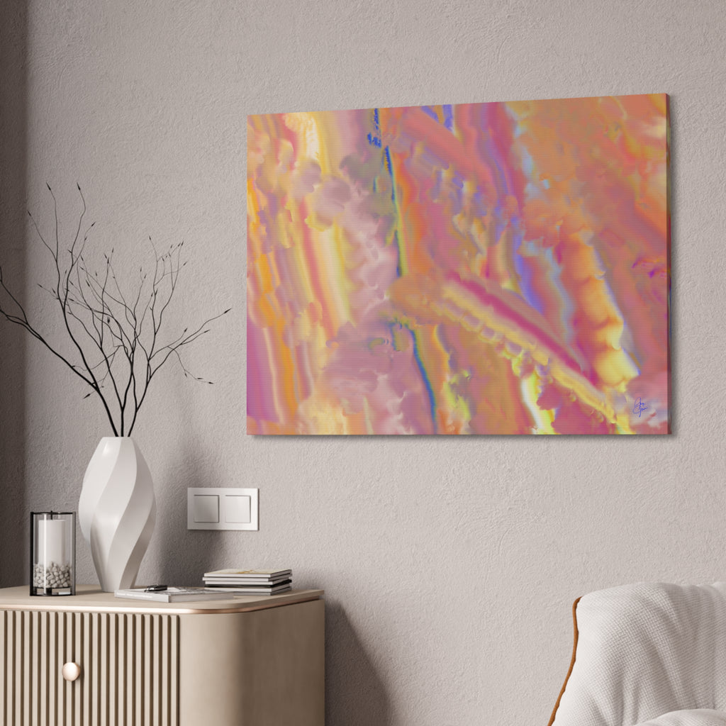 Abstract Sunset Hues Canvas — 1.5" Stretched Wall Art