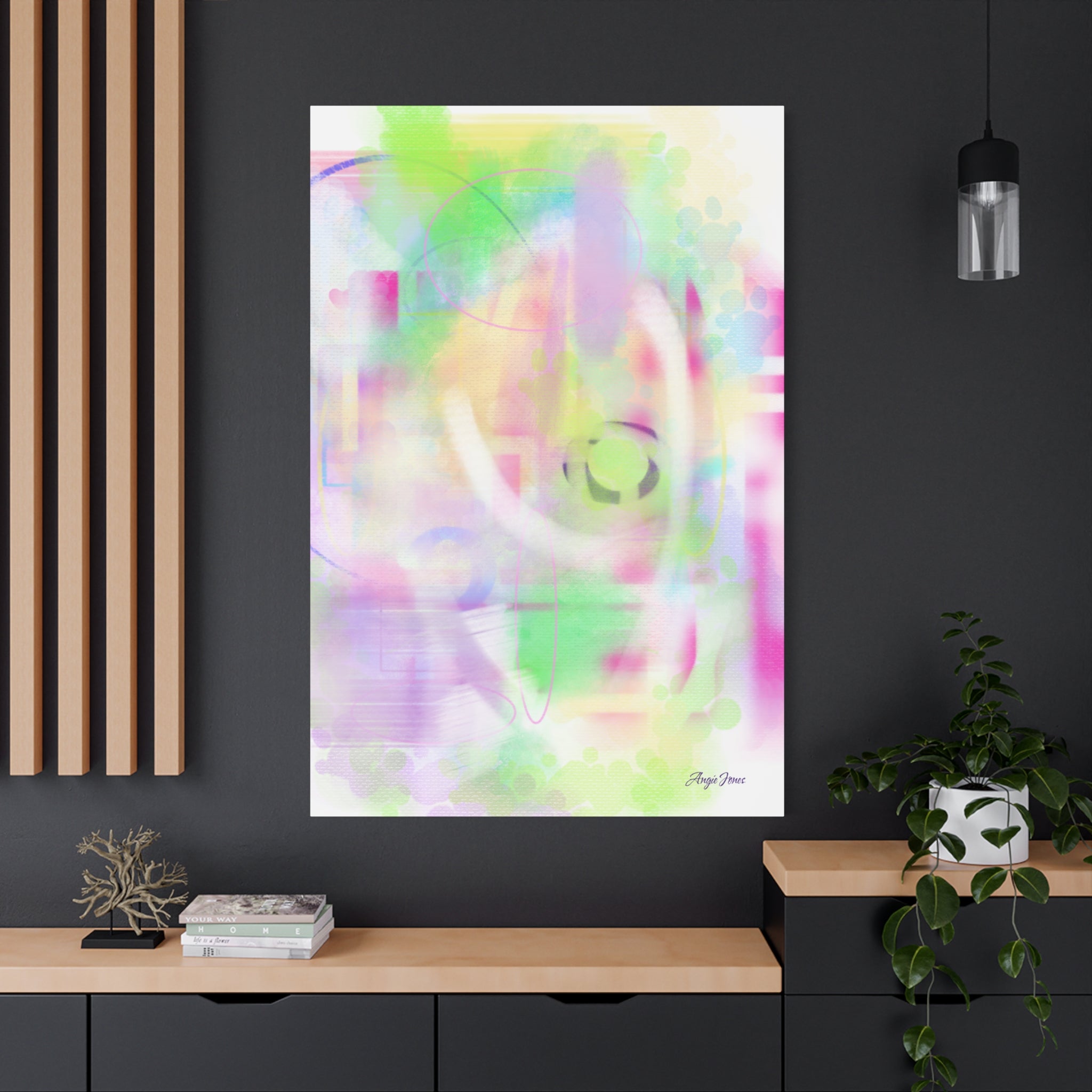 Pastel Dream Abstract Canvas Art – Soft Watercolor Wall Decor