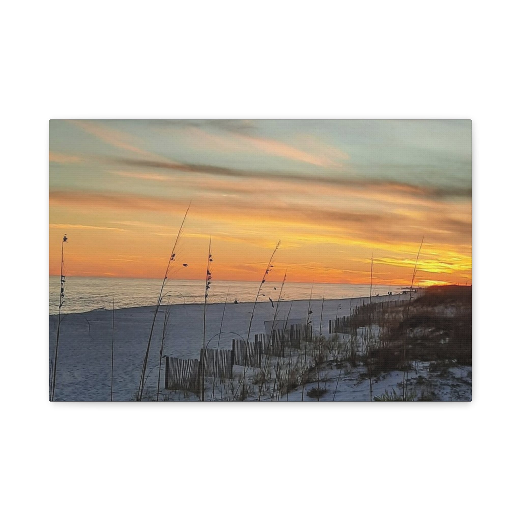 Sunset Beach Matte Canvas Art - Stretched Wall Decor