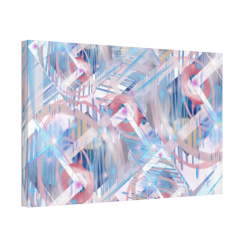 Abstract Pastel Flamingo Canvas Stretch 1.5" - Modern Tropical Wall Art