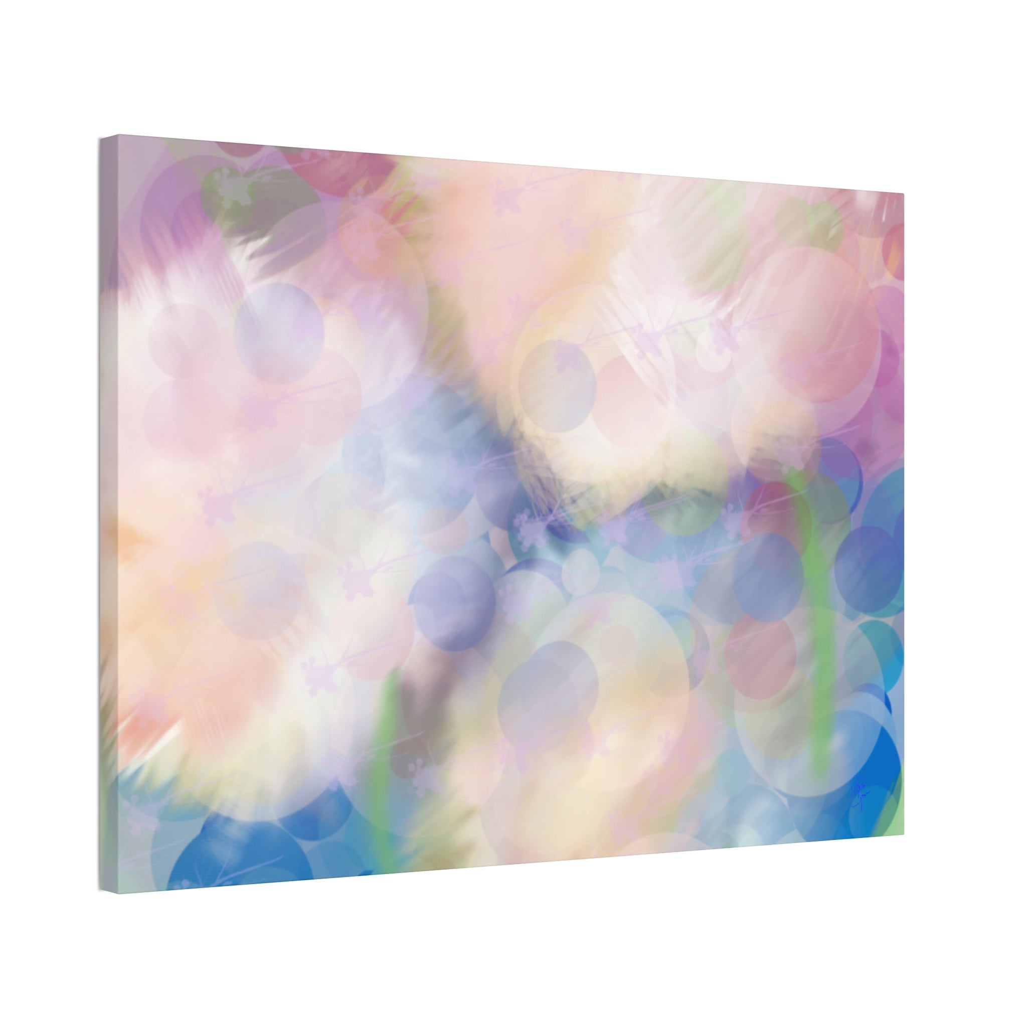 Pastel Abstract Canvas Print — Dreamy Bokeh Wall Art (Stretched 1.5")