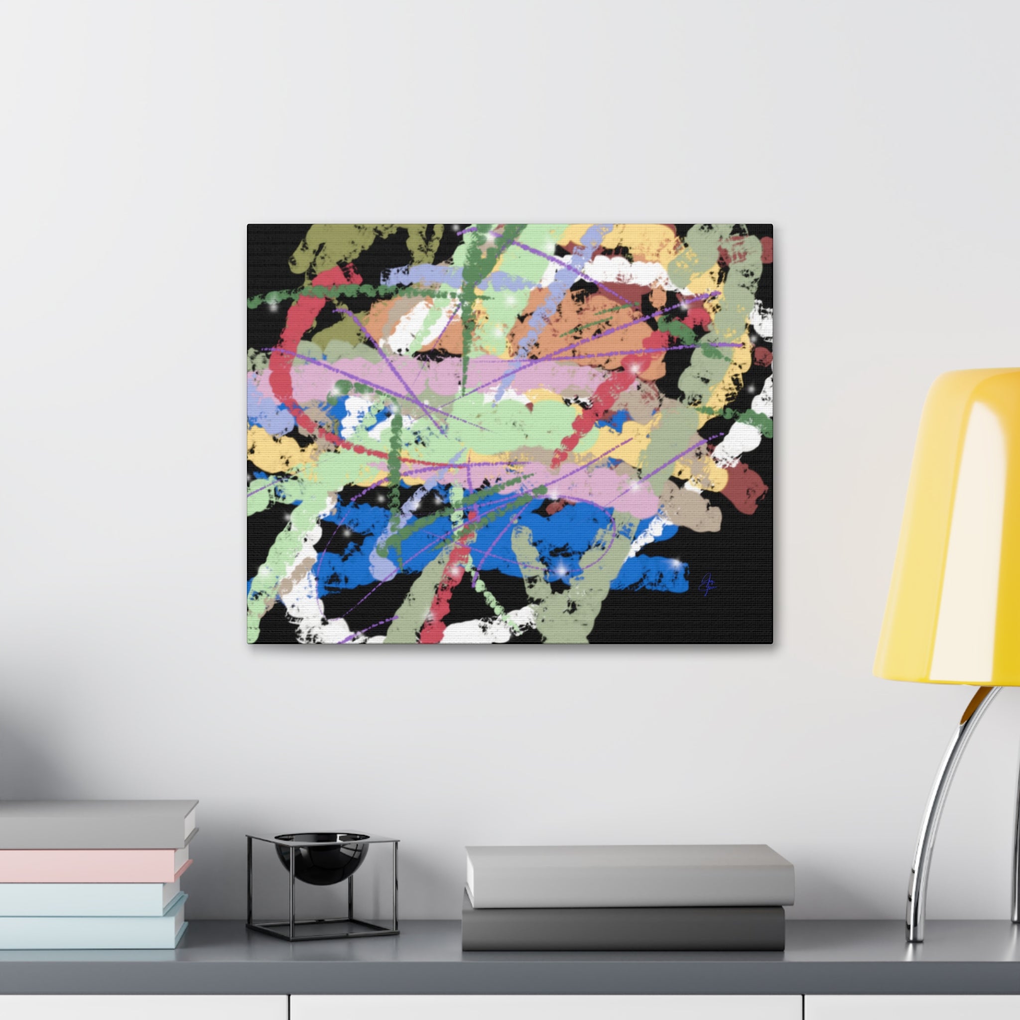 Abstract Color Splash Canvas Print — Vibrant Modern Wall Art (Stretched 1.5")