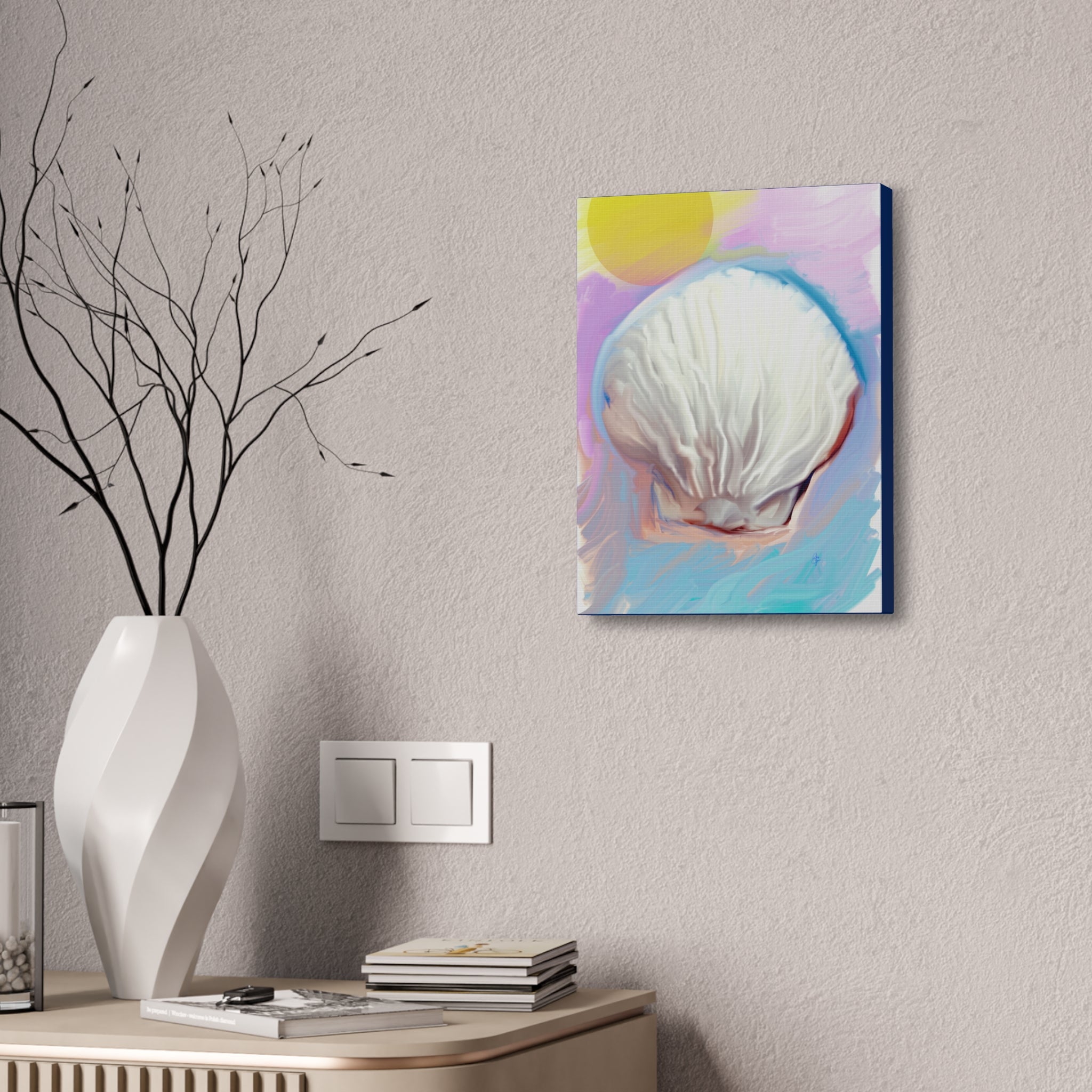 Seashell Dream Canvas Stretch — Pastel Beach Wall Art (1.5" Stretched)