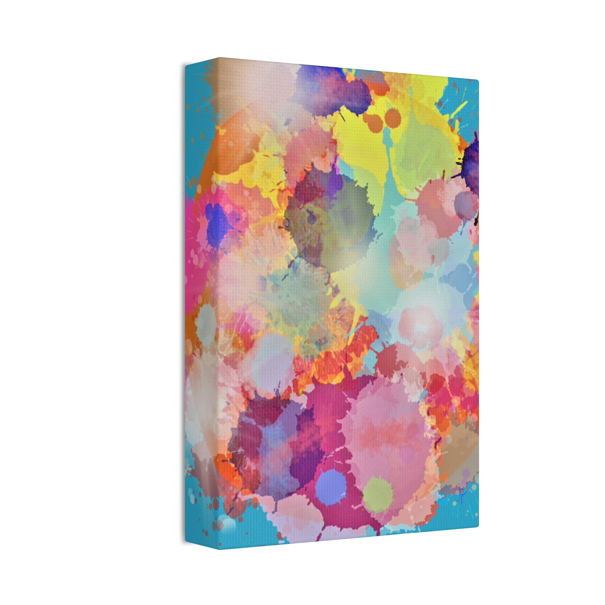 Abstract Color Splash Canvas Print — Vibrant Watercolor Ink Splash Wall Art