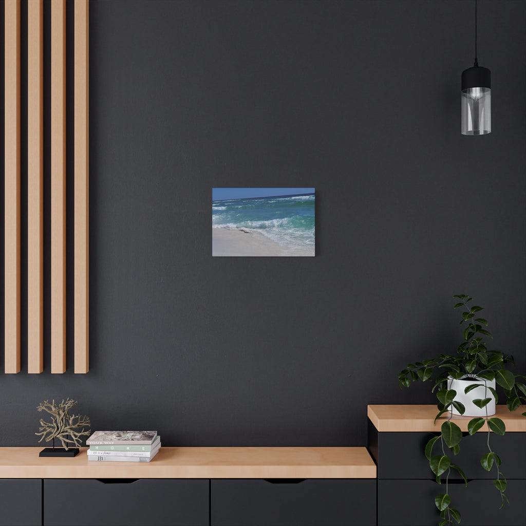 Seaside Waves Matte Canvas Print — Stretched Beach Wall Art