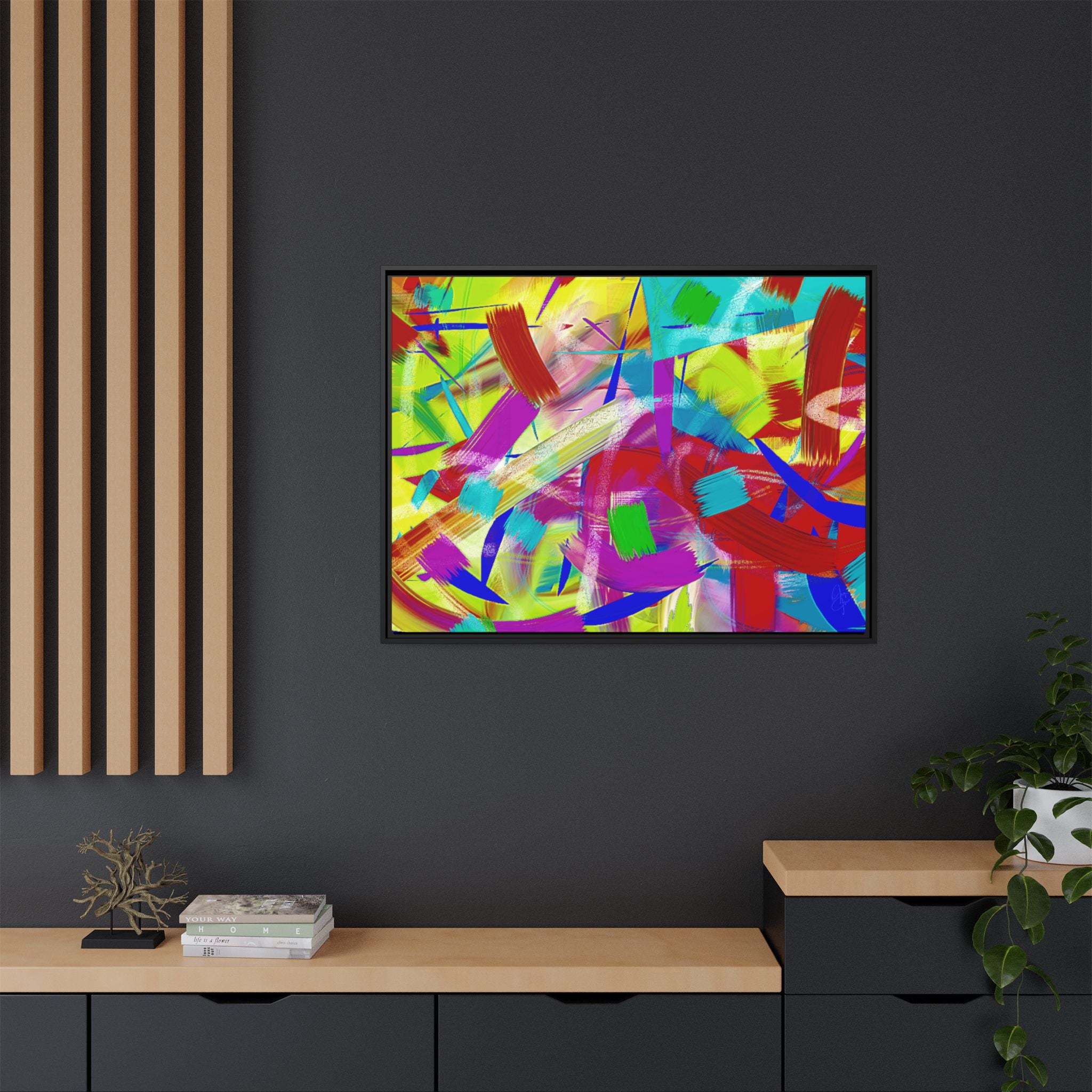 Matte Canvas, Framed (Multi-color)