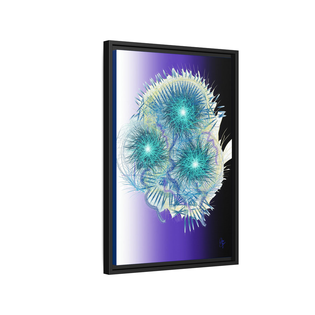 Dandelion Abstract Print Matte Canvas Framed Wall Art