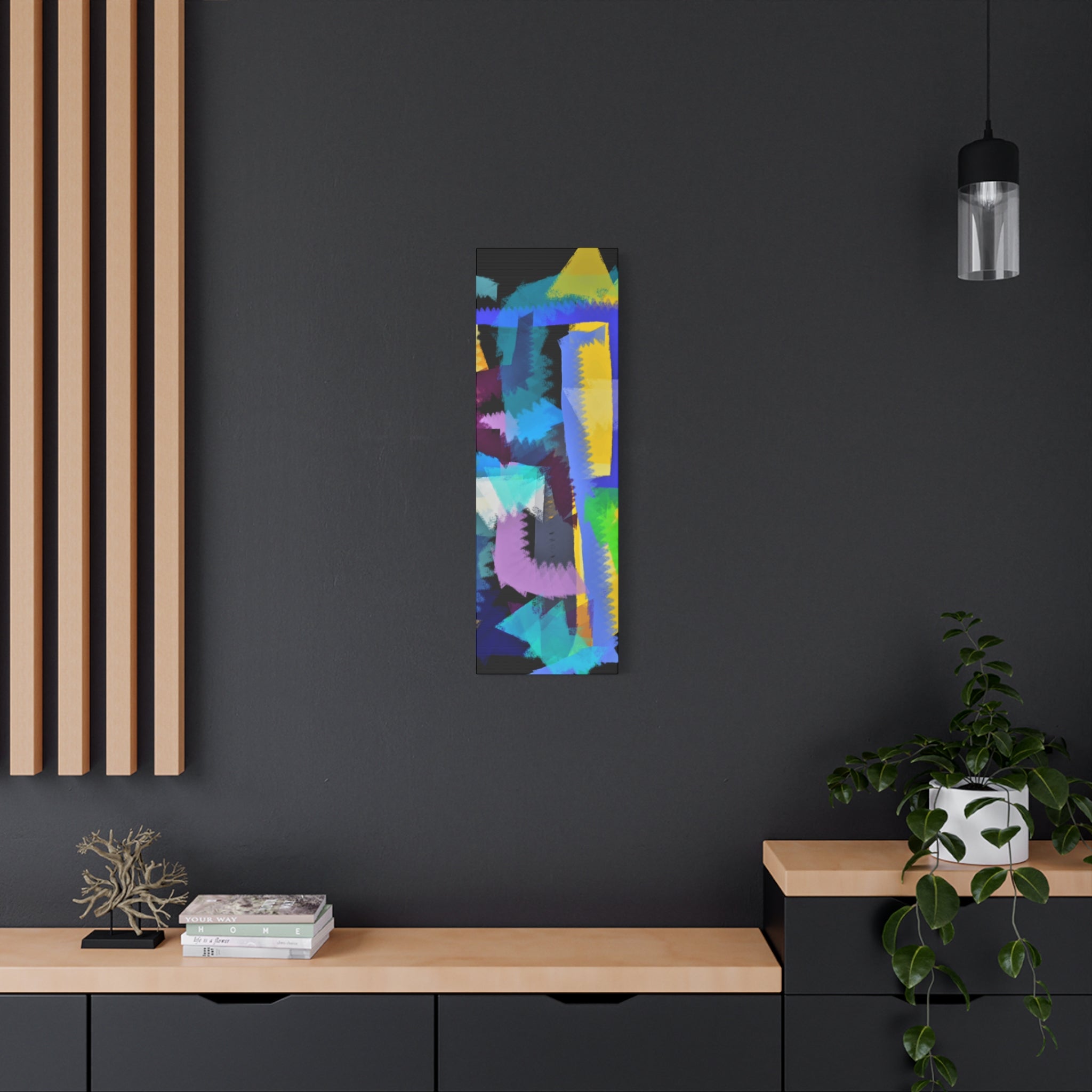 Abstract Color Burst Canvas Print — Vibrant Geometric Wall Art