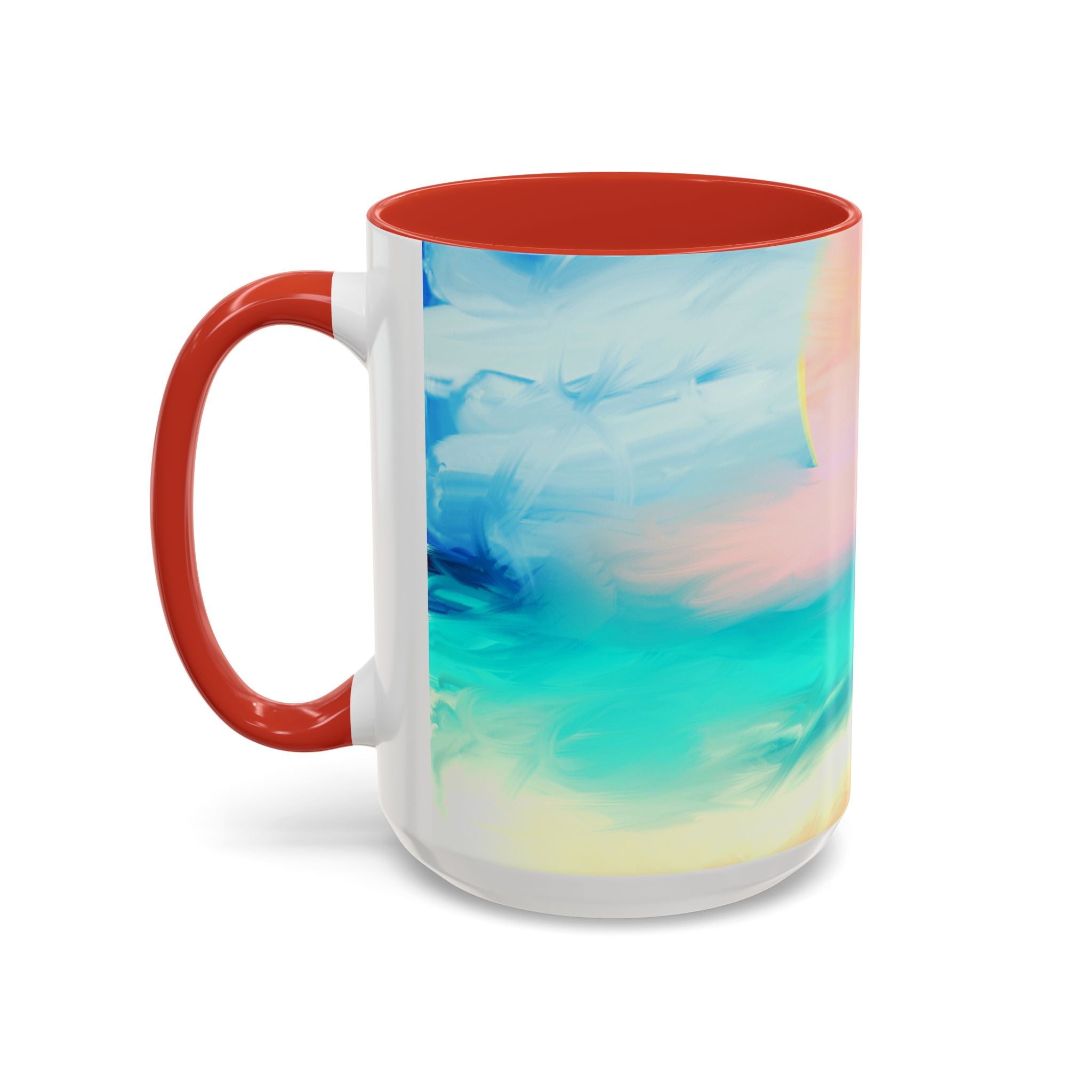 Beach Sunrise Accent Coffee Mug — Tropical Ocean Scene 11/15oz