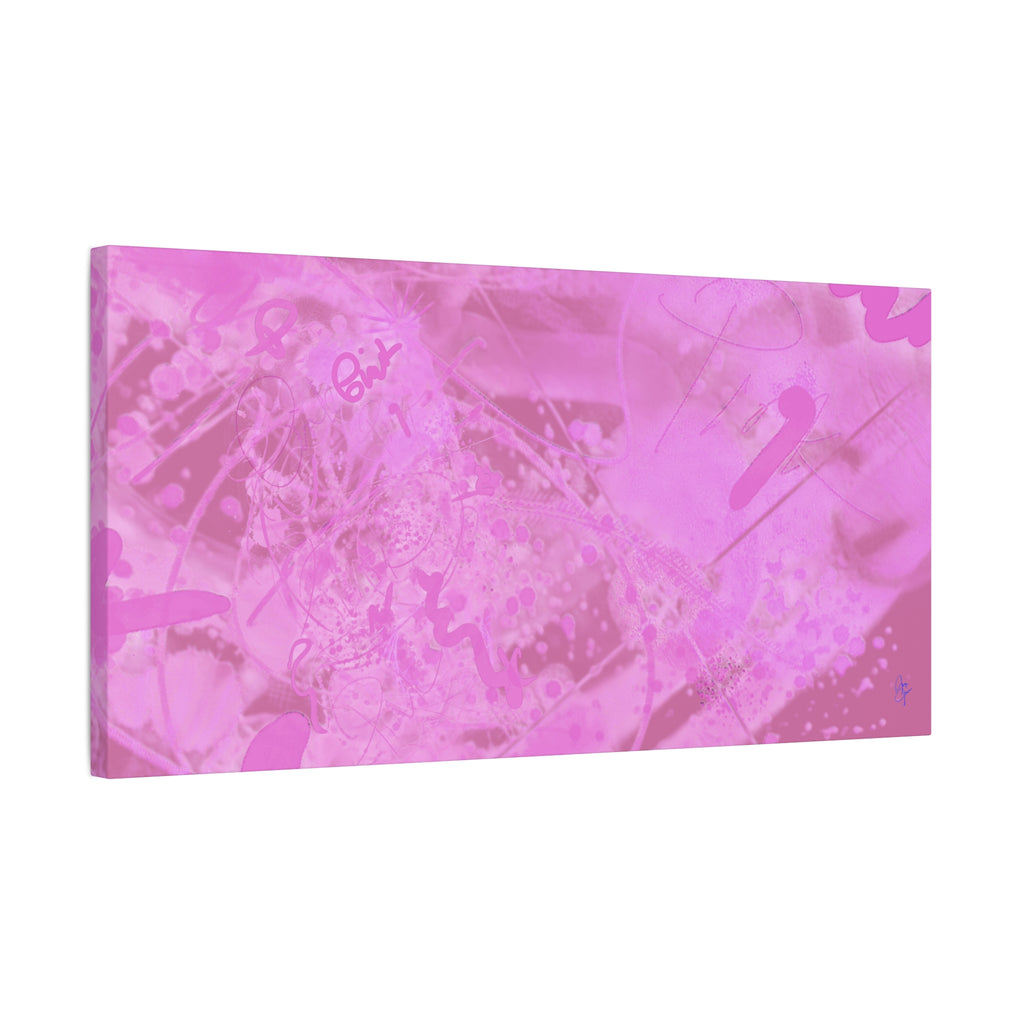 Pink Abstract Graffiti Matte Canvas