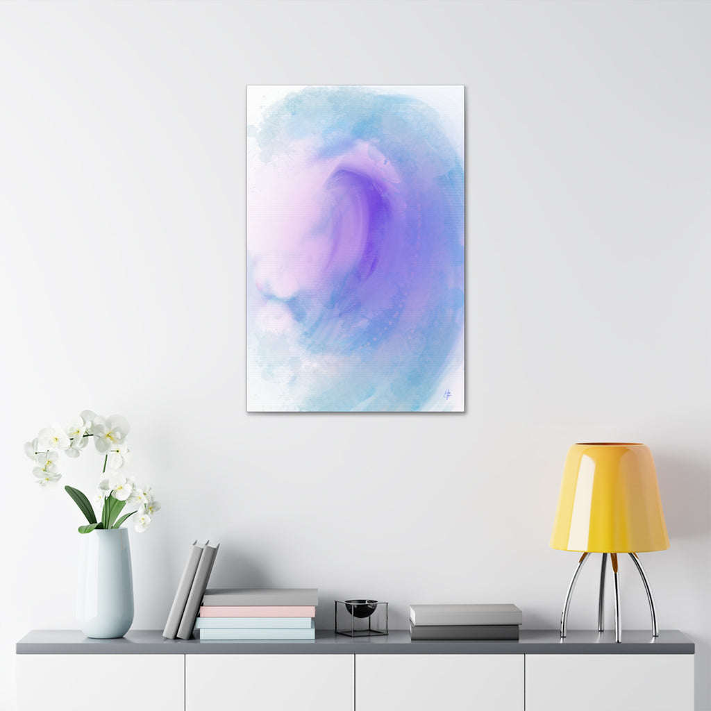 Abstract Lavender Wave Canvas Print — Stretched 1.5"
