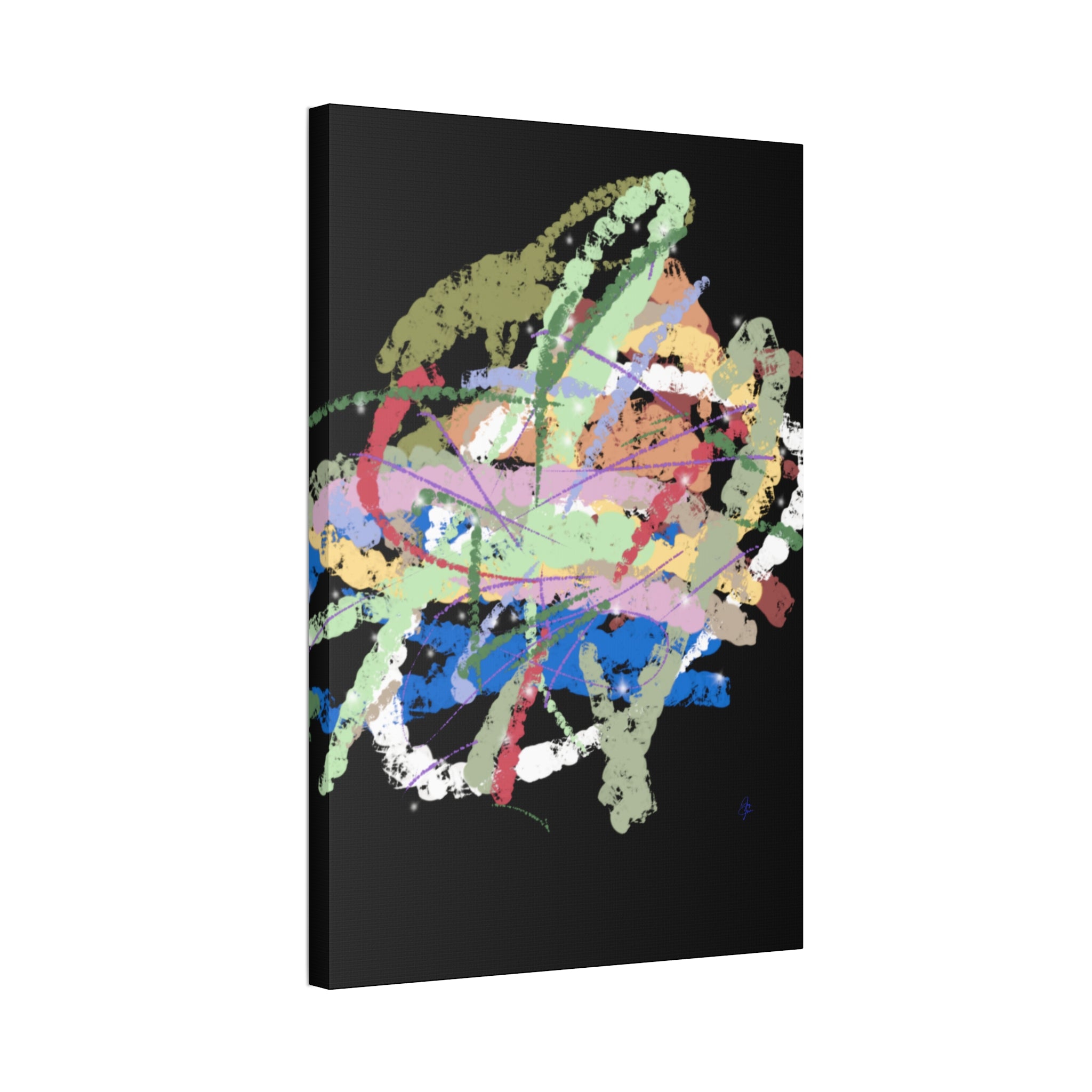 Abstract Color Splash Canvas Print — Vibrant Modern Wall Art (Stretched 1.5")