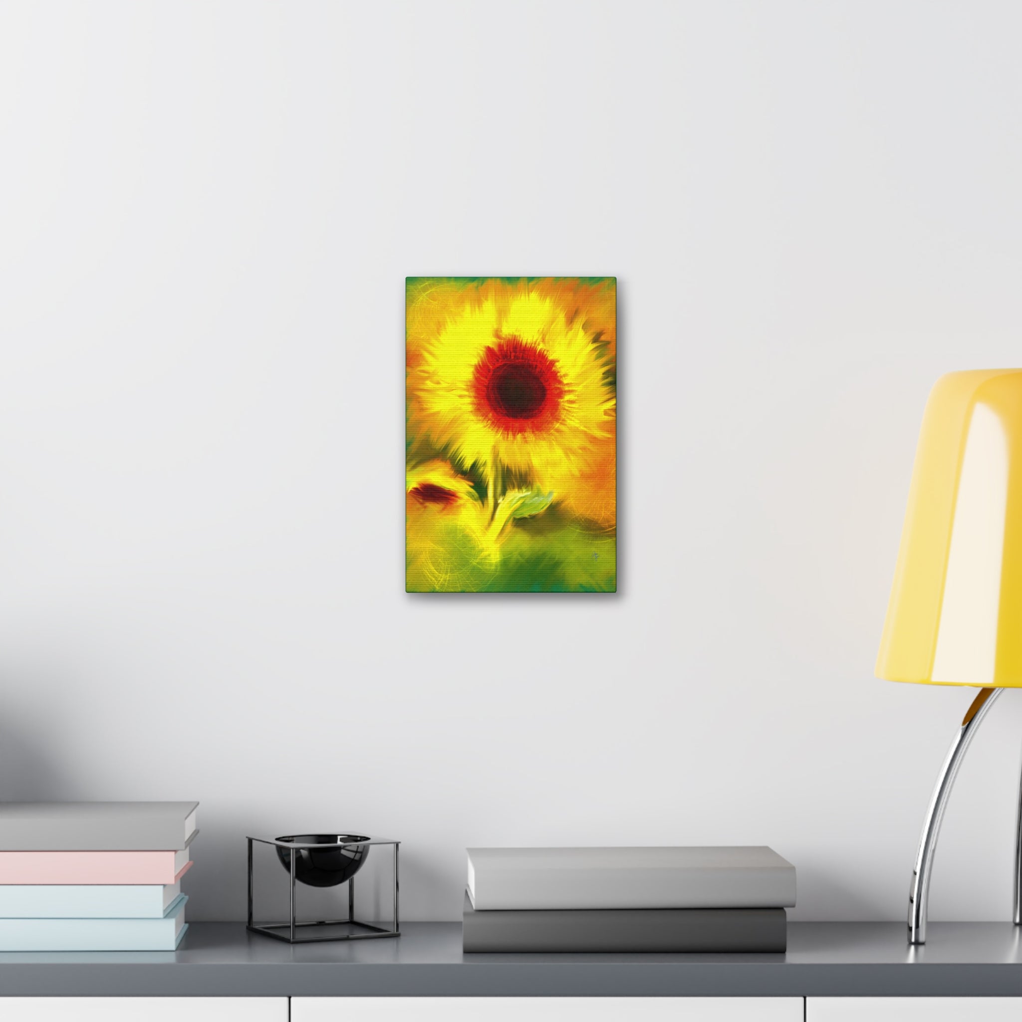 Sunflower Canvas Print – Bright Yellow Floral Wall Art (Stretched 1.5")