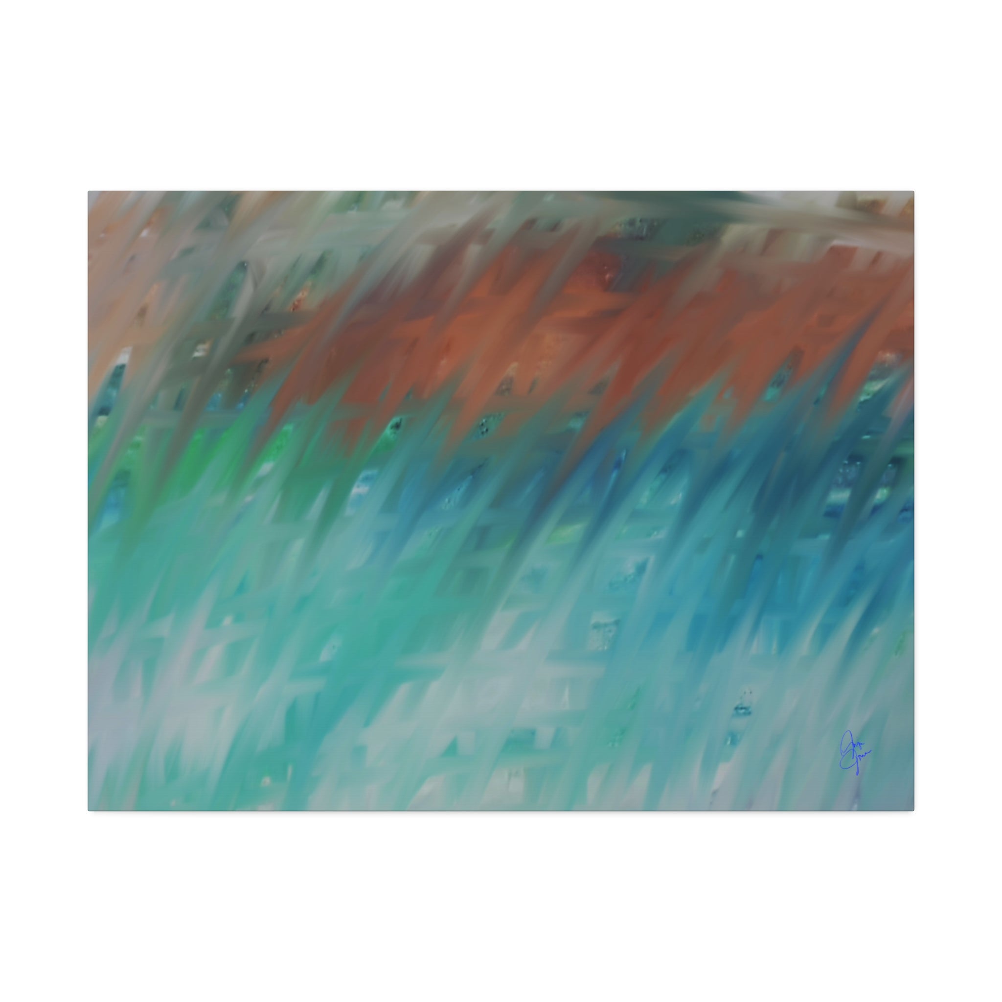 Ocean Breeze Abstract Canvas - Stretched 1.5" Wall Art