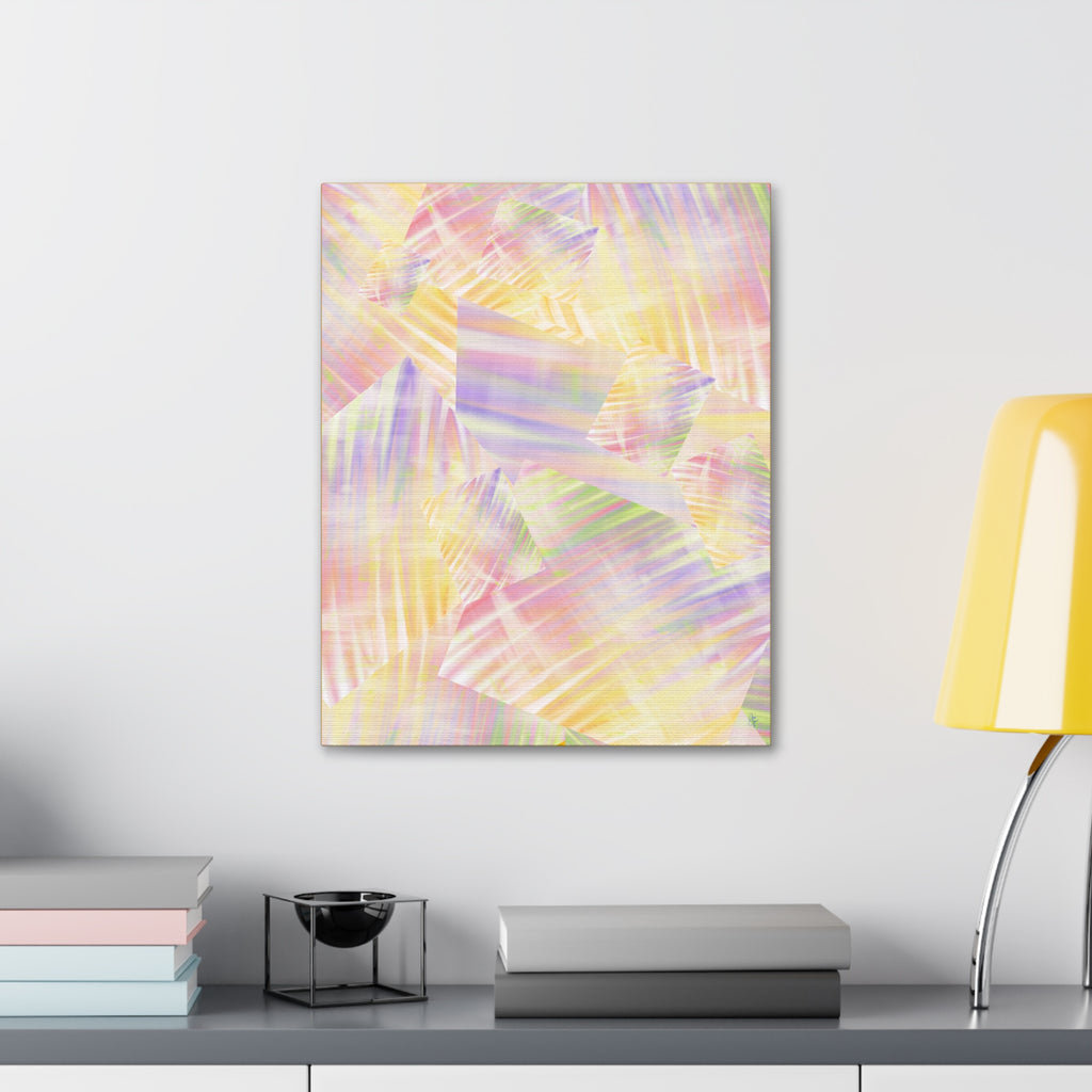Pastel Abstract Canvas Art - Soft Prism Stretched Canvas 1.5"