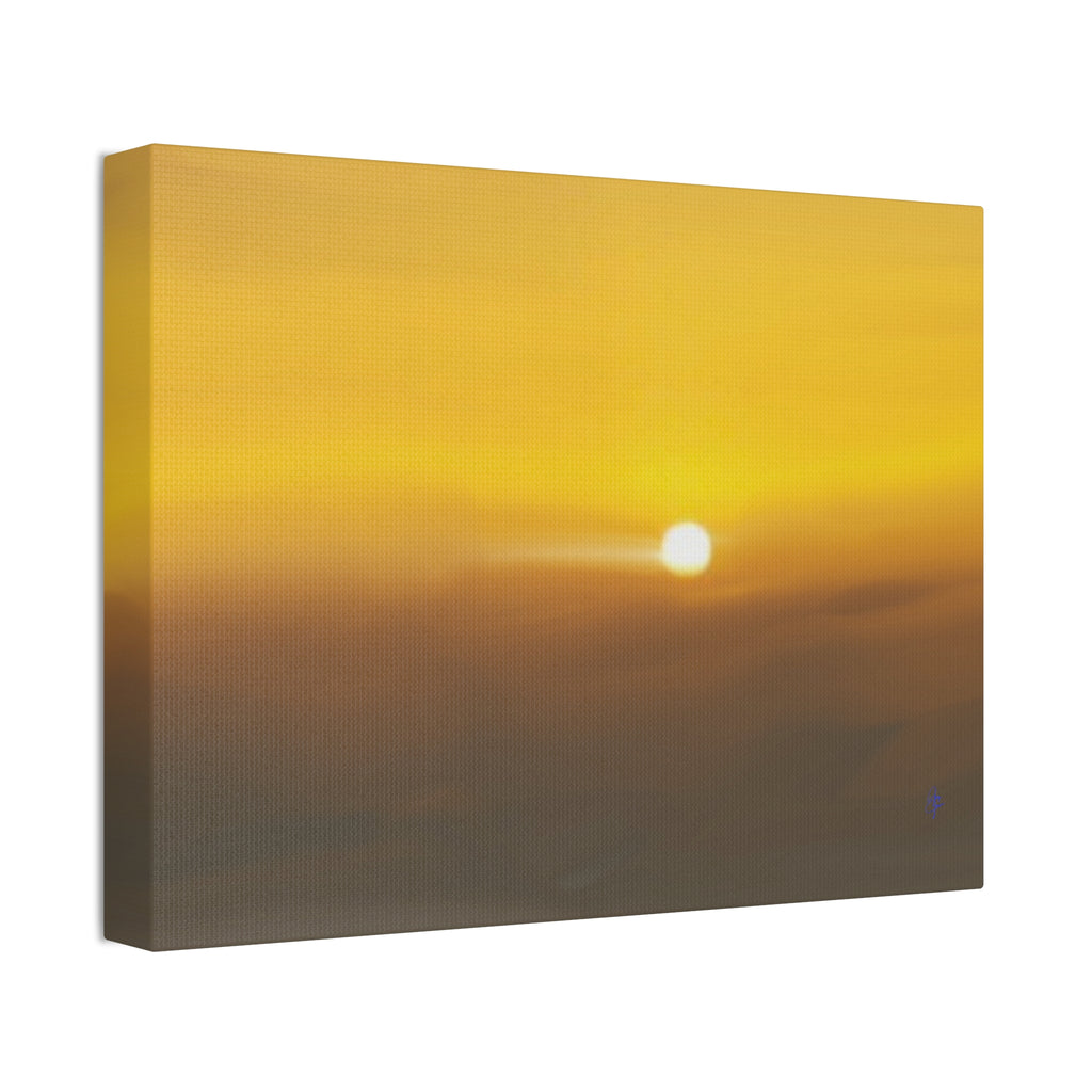Golden Sunrise Canvas Wall Art — Tranquil Sunrise Stretched Canvas