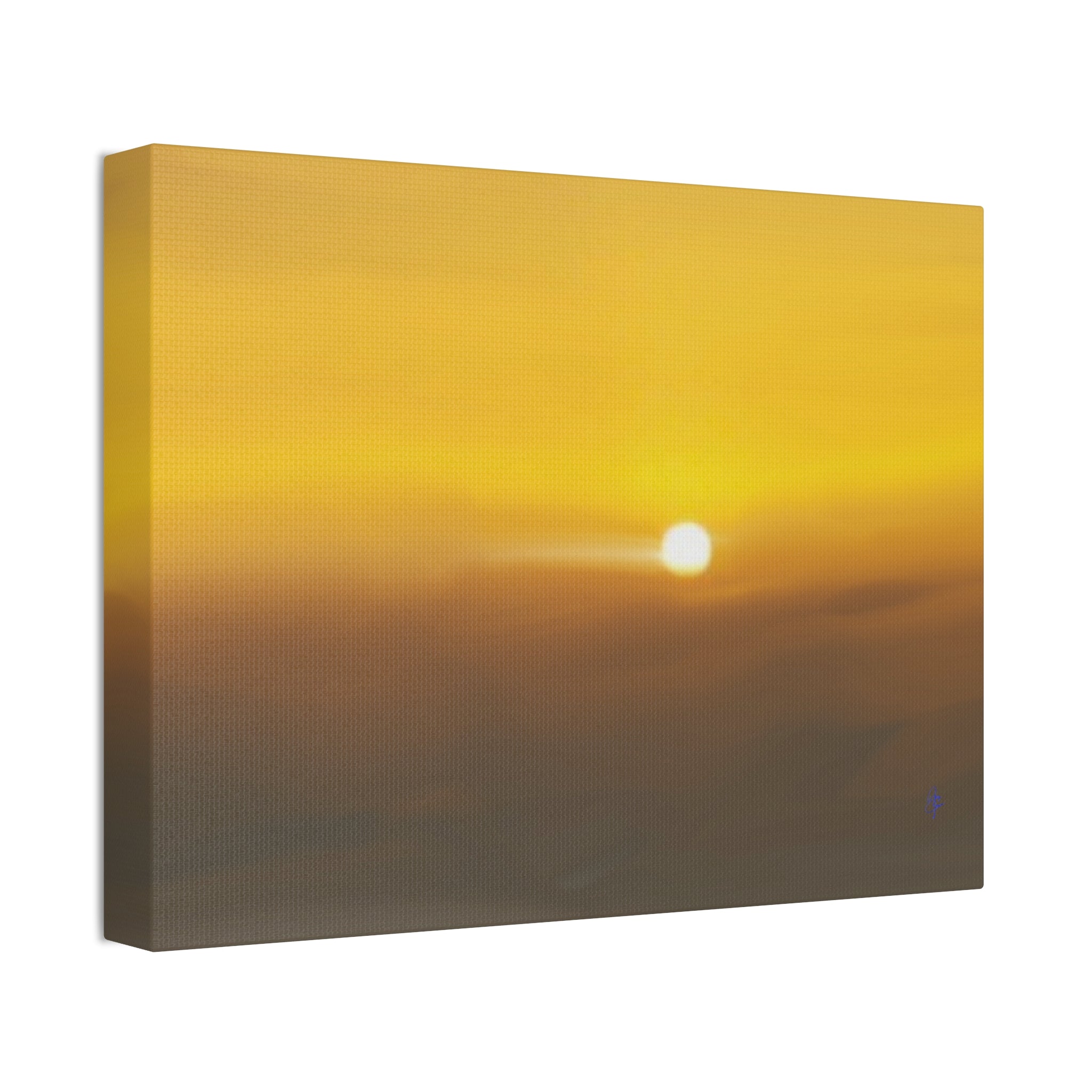 Golden Sunrise Canvas Wall Art — Tranquil Sunrise Stretched Canvas