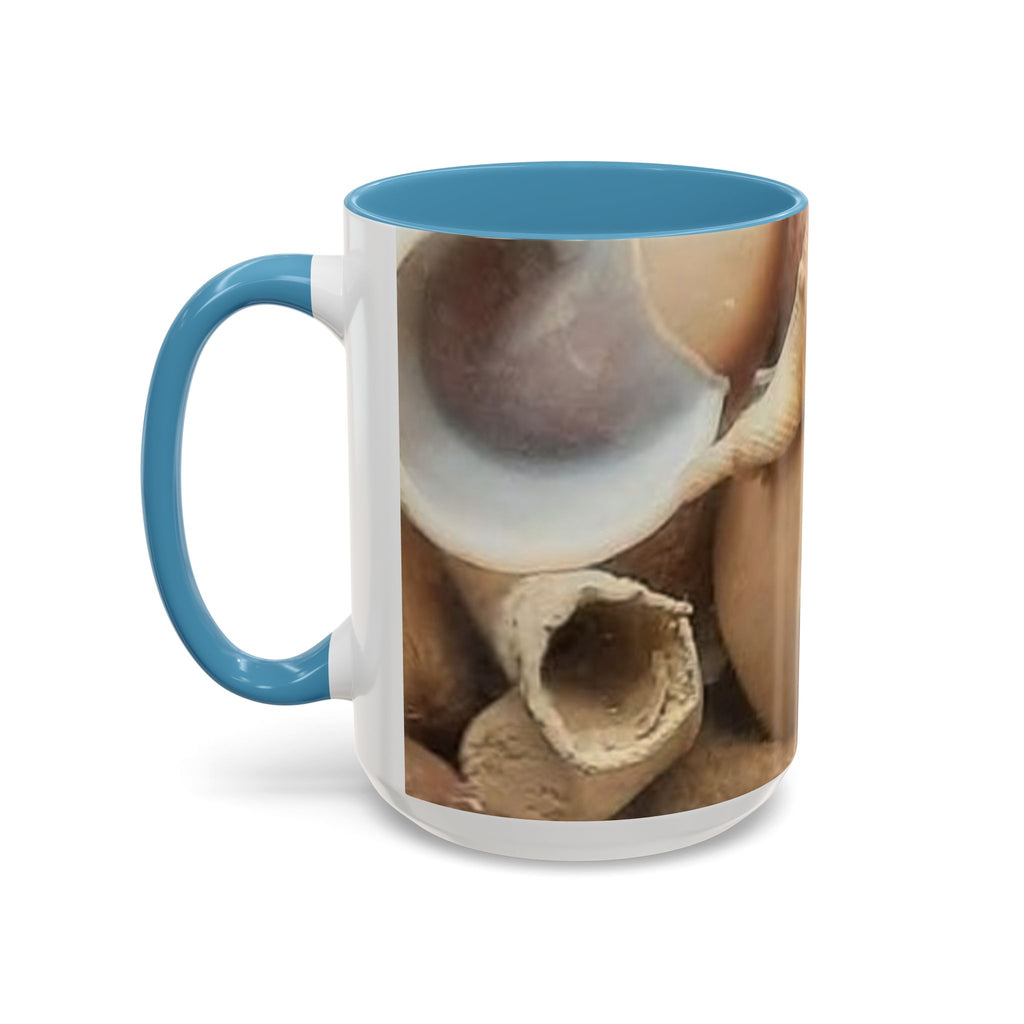 Seashell Beach Accent Coffee Mug — Coastal Shells Design (11/15 oz)