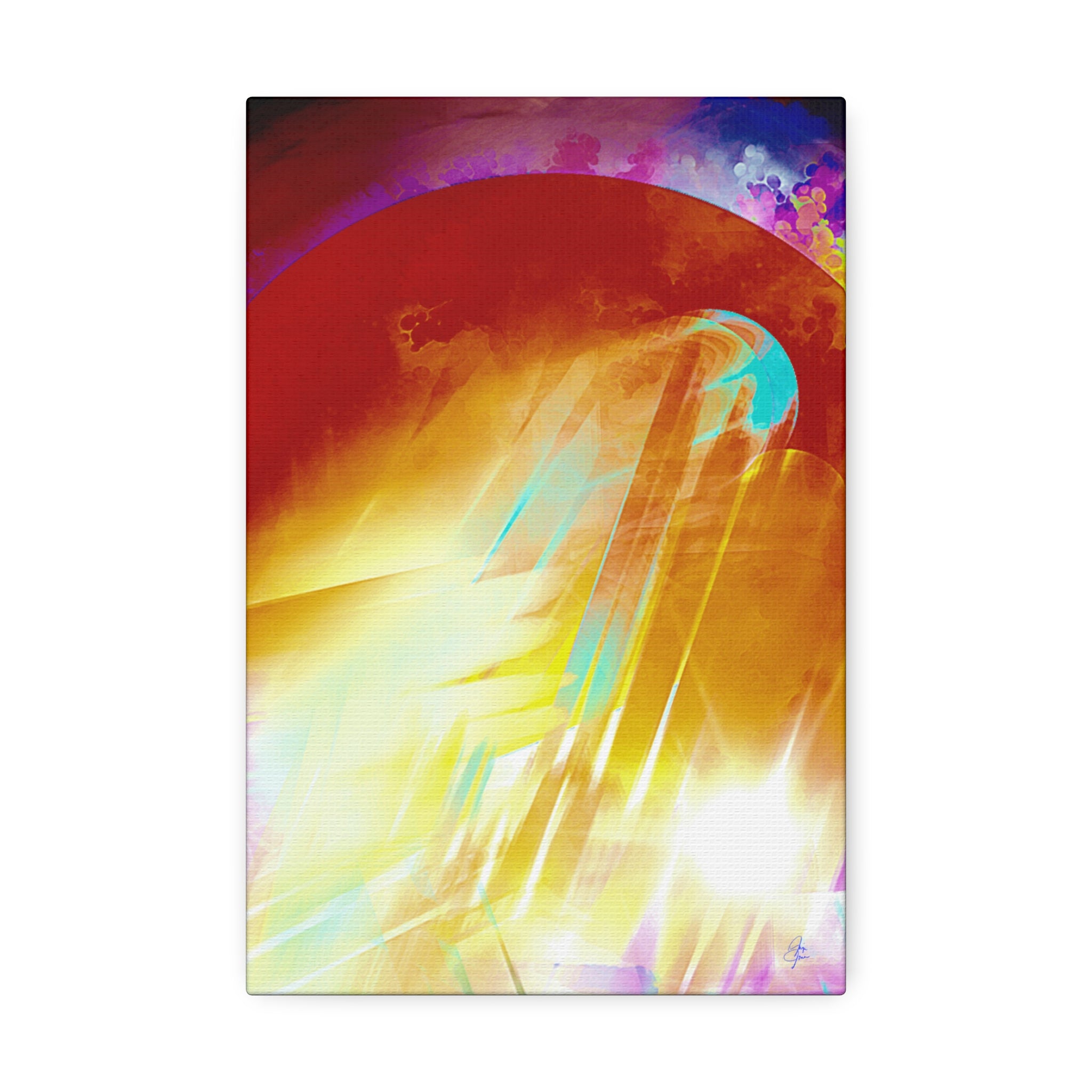Abstract Solar Burst Canvas Print — Vibrant Colorful Wall Art