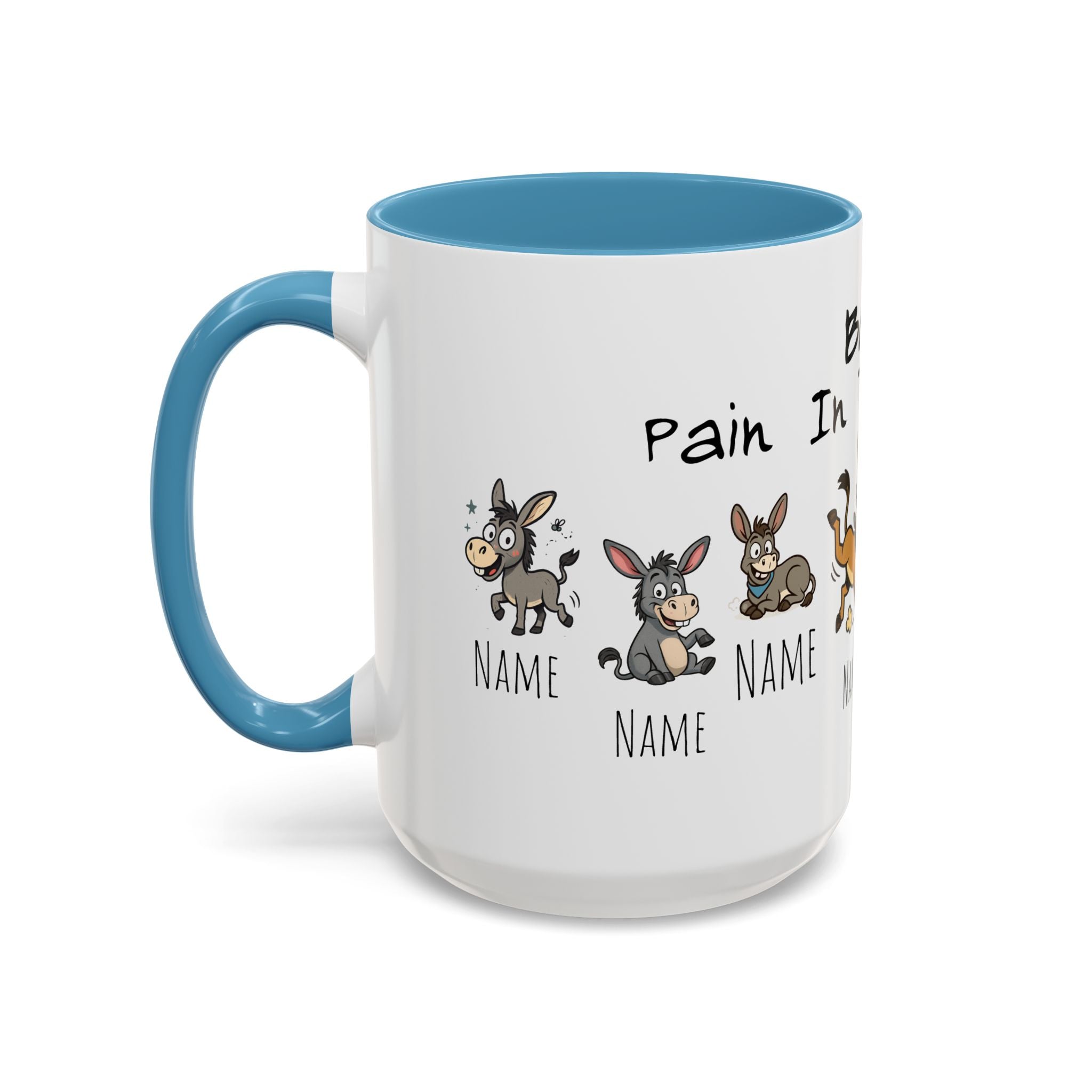 Boss In The Asses Personalized Donkey Coffee Mug — Funny Name Gift (11/15oz)