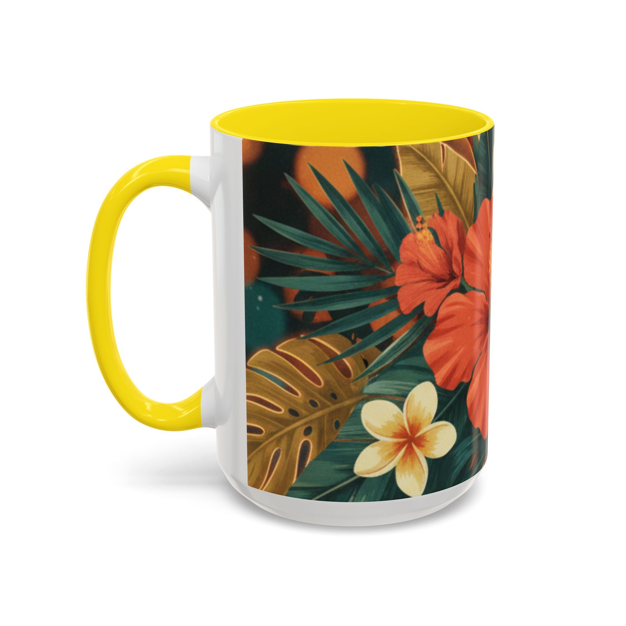 Hibiscus Tropical Coffee Mug — Floral Island Accent Mug (11/15 oz)
