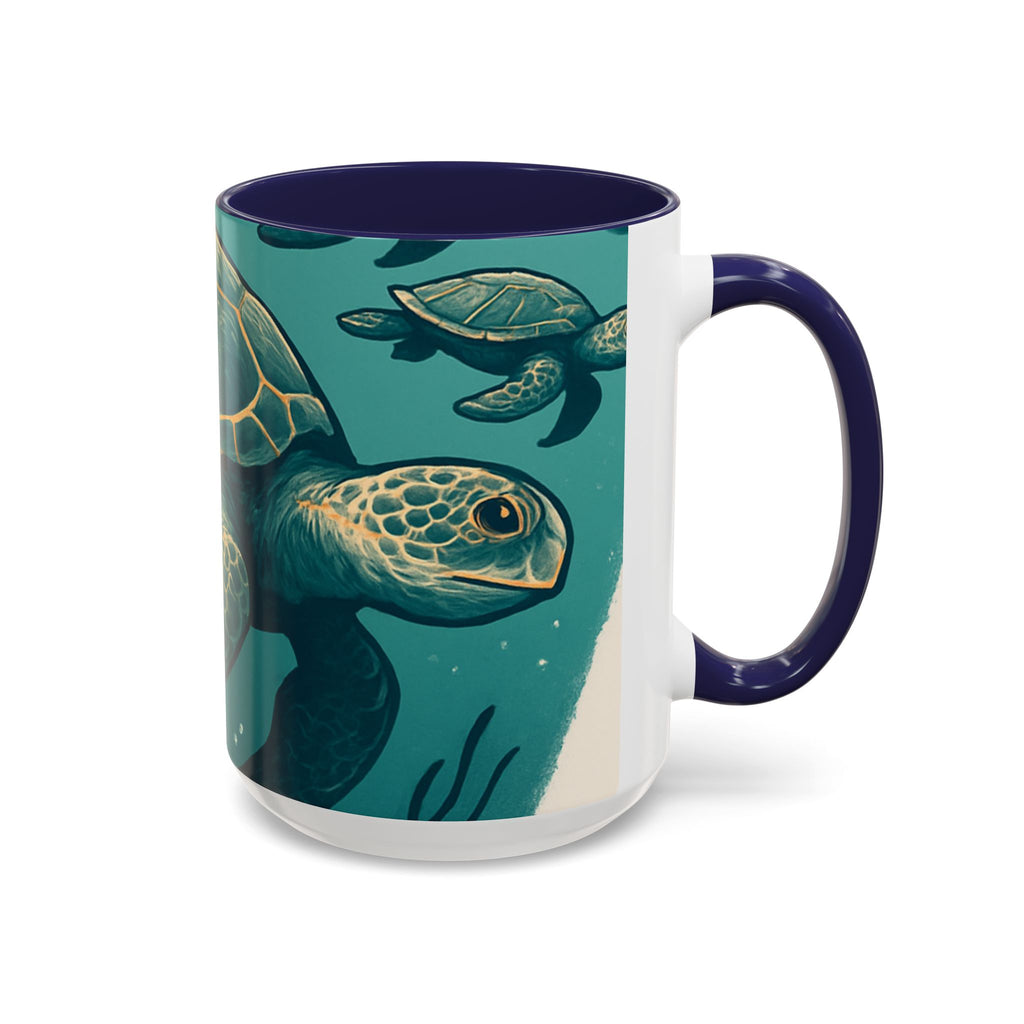 Tropical Turtle Accent Coffee Mug