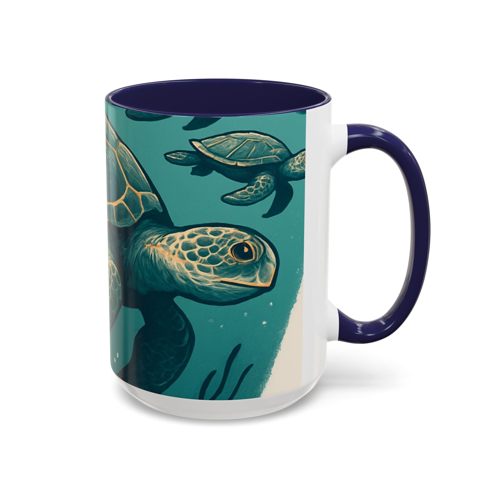 Tropical Turtle Accent Coffee Mug