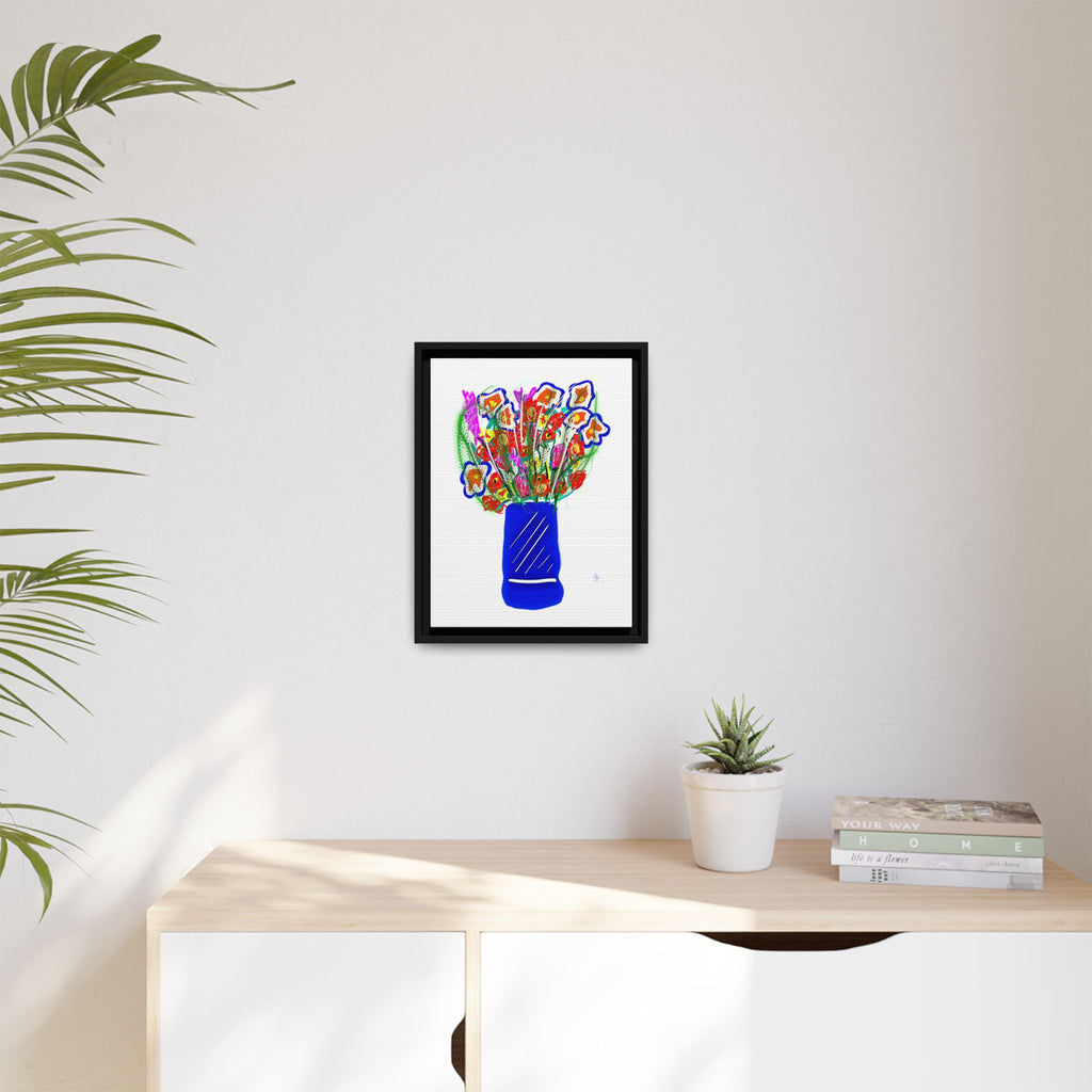 Floral Bouquet Matte Canvas Print — Framed Wall Art
