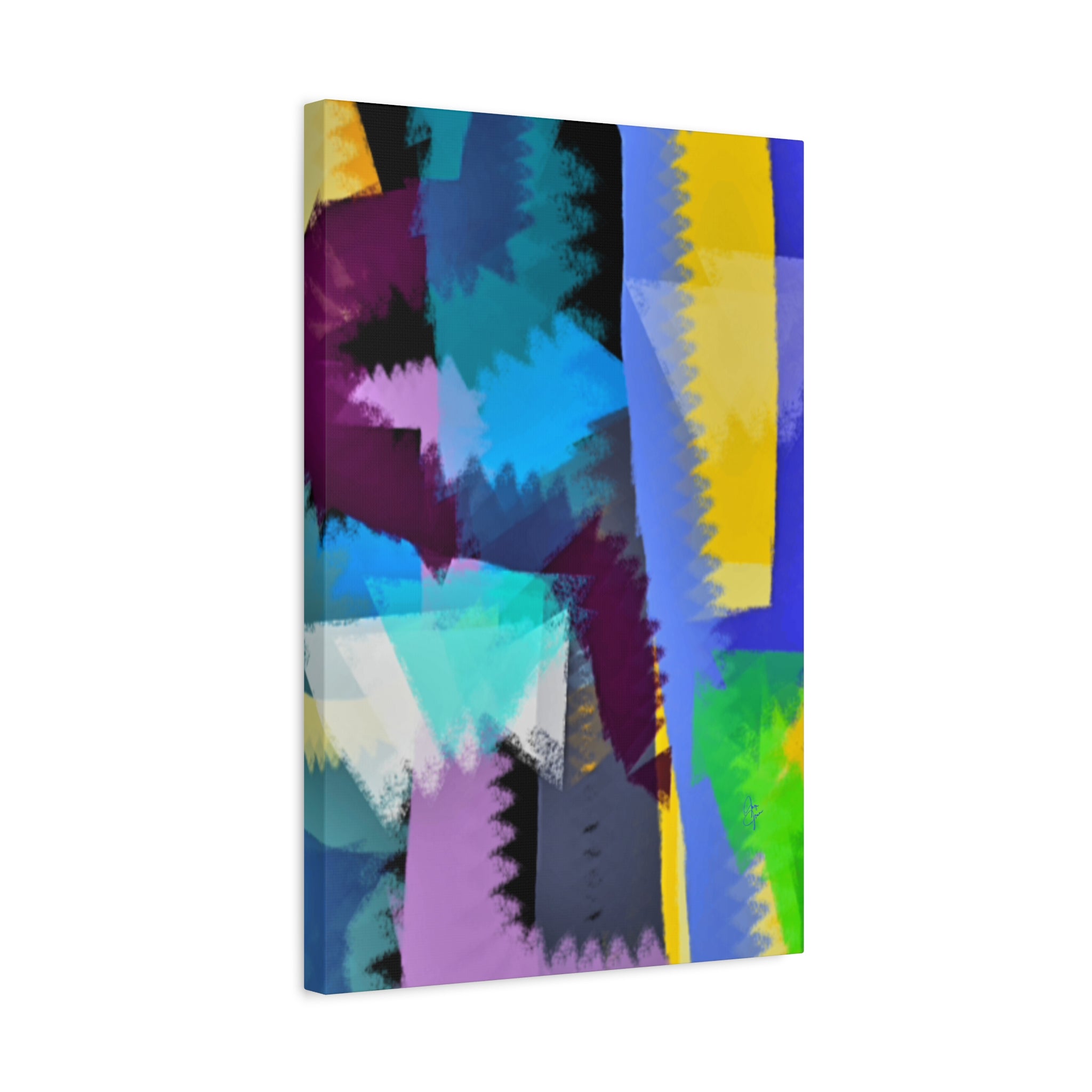 Abstract Color Burst Canvas Print — Vibrant Geometric Wall Art