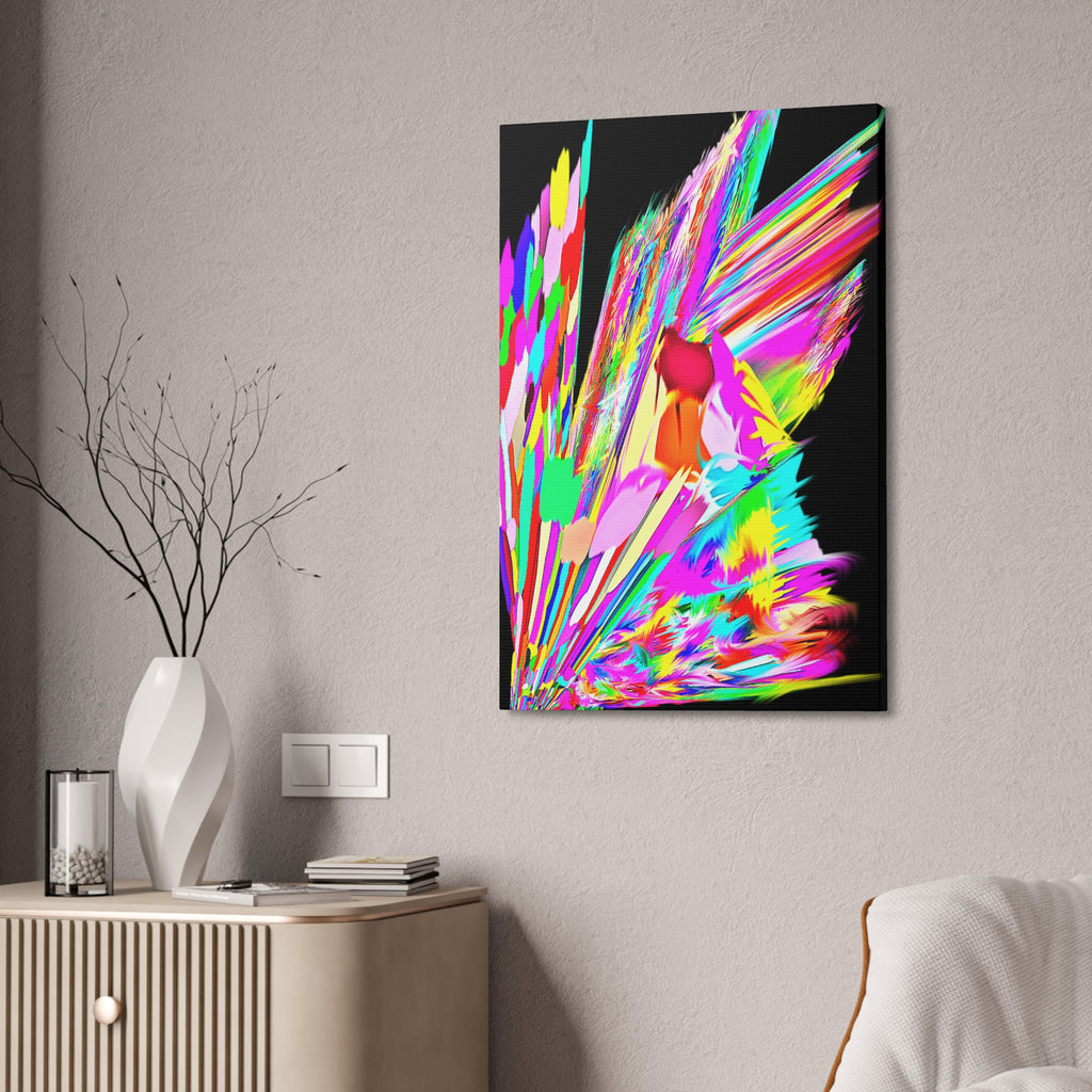Abstract Neon Burst Canvas Print — Vibrant Pop Art Wall Decor