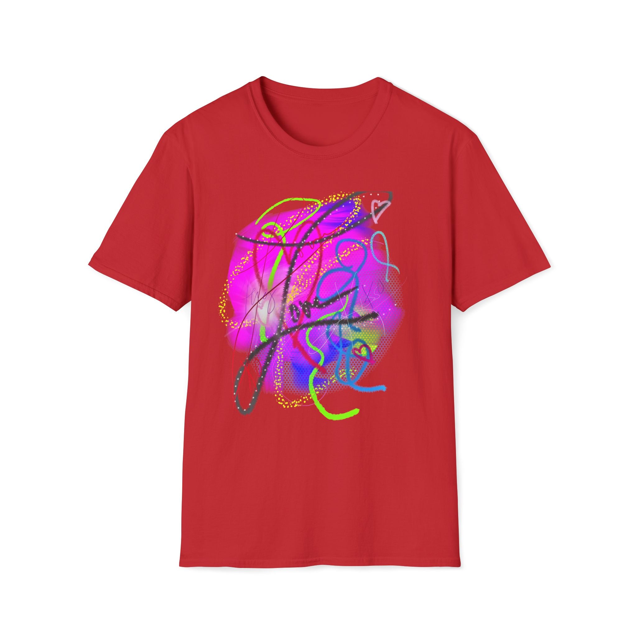 Abstract Neon Love T-Shirt — Colorful Graffiti Art Tee