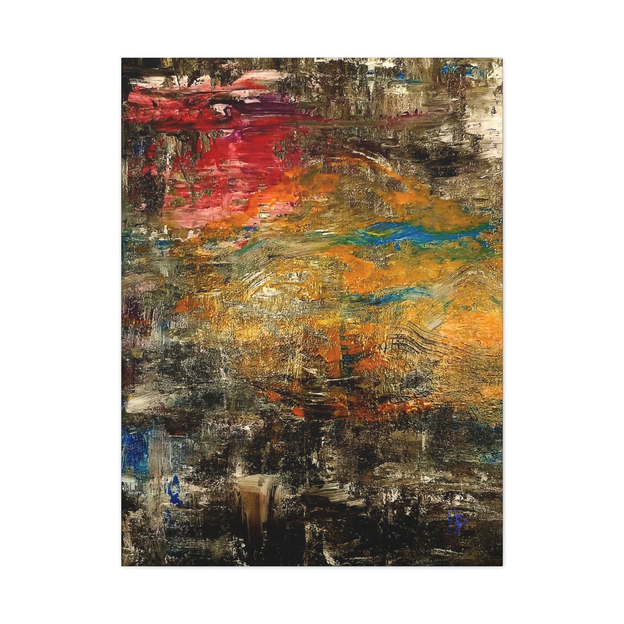 Abstract Autumn Texture Matte Canvas Print — Stretched Wall Art