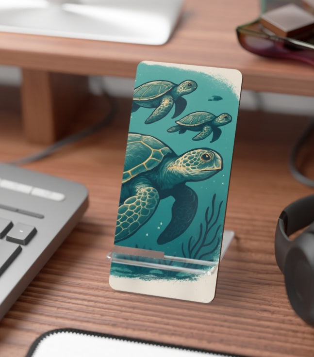 Sea Turtle Phone Stand — Ocean Wildlife Mobile Display Stand