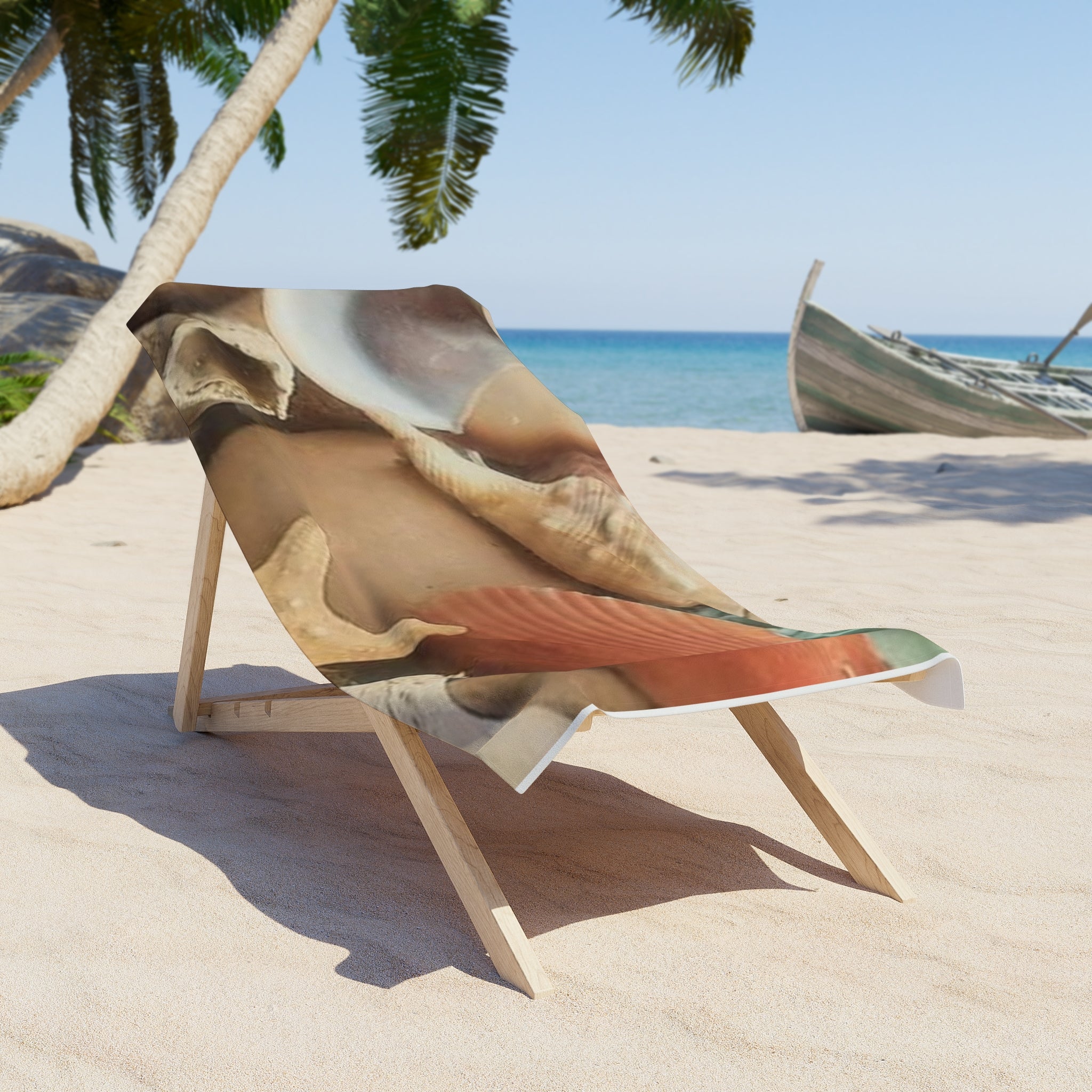 Seashell Beach Towel – Coastal Shell & Starfish Design