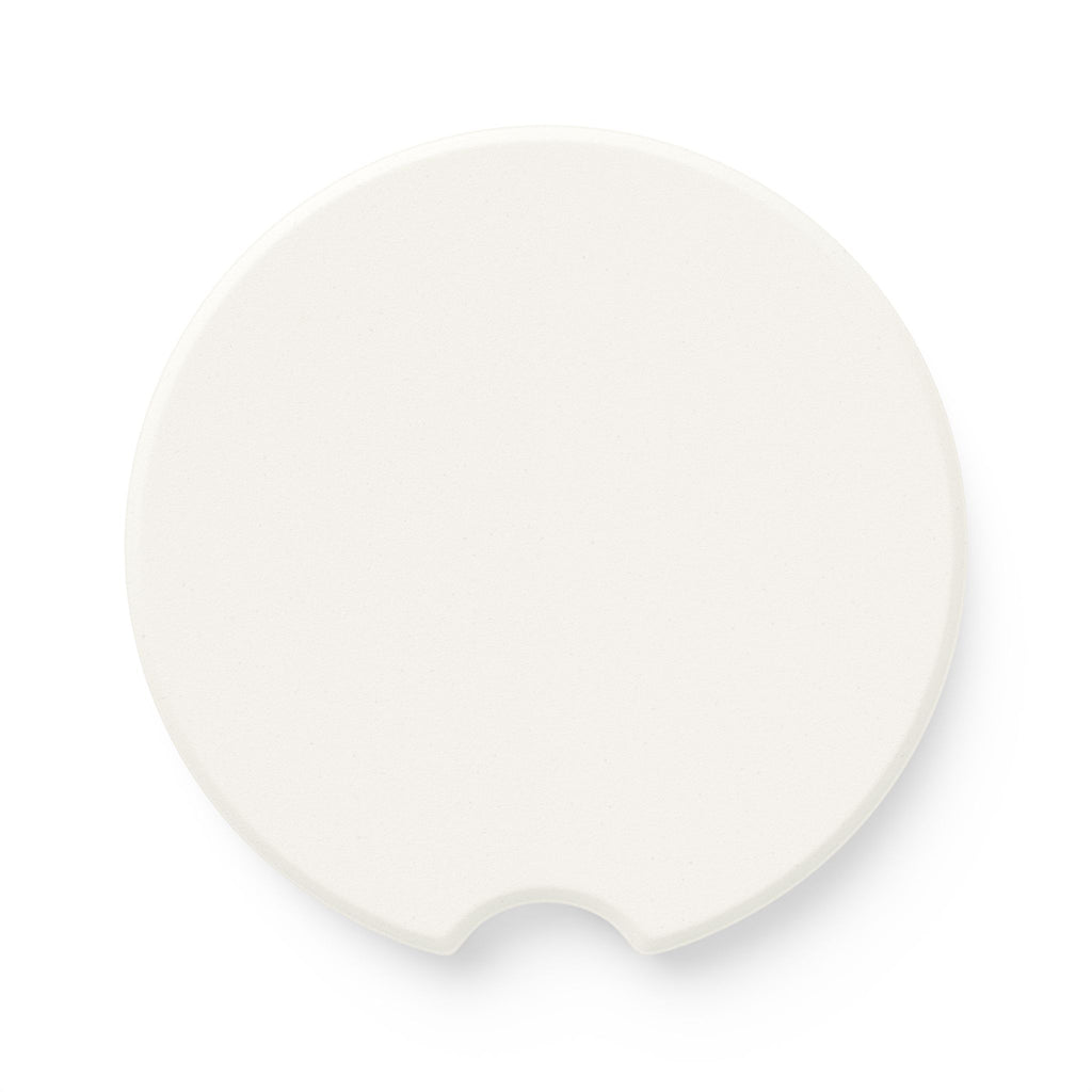 Scenic Soapstone Car Coaster - Vibrant Beach Design