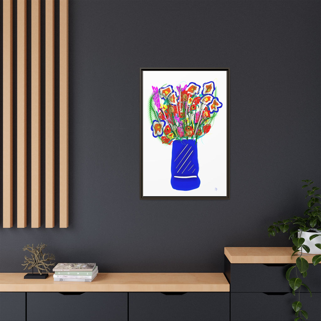 Floral Bouquet Matte Canvas Print — Framed Wall Art