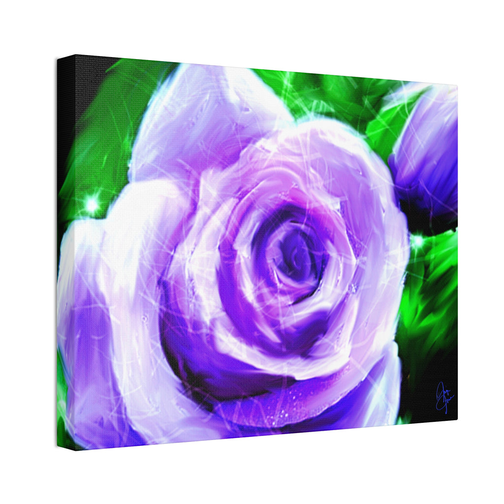 Purple Rose Canvas Print – Stretched 1.5" Floral Wall Art