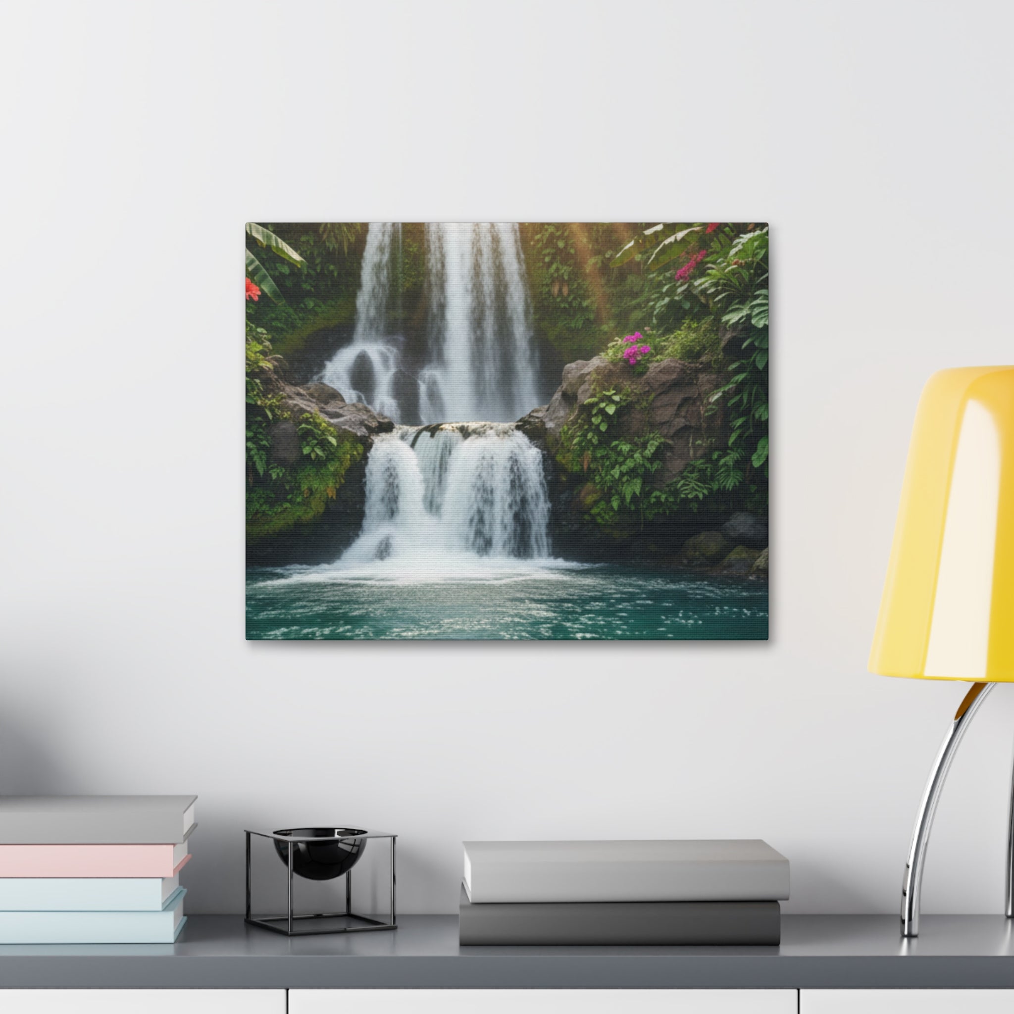 Waterfall Canvas Wall Art – Stretched 1.5" Nature Print