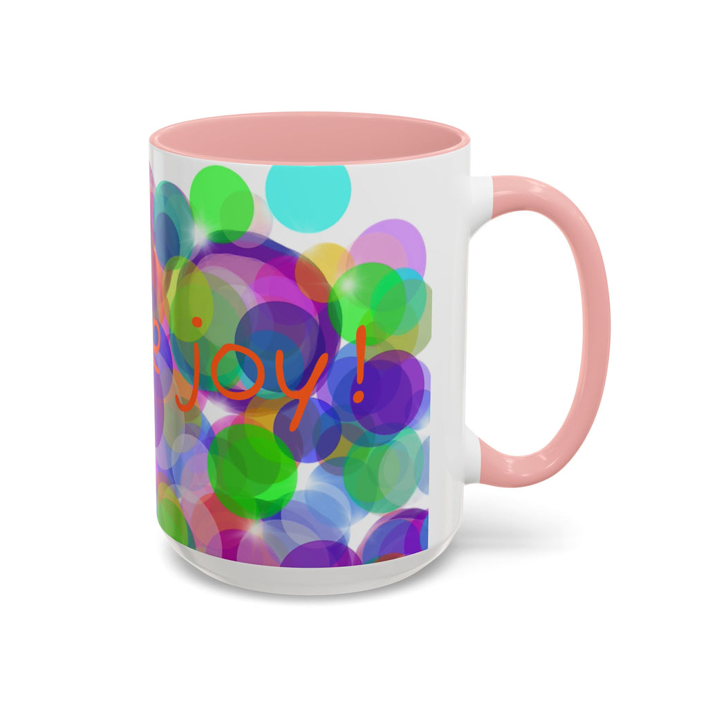 Colorful Bokeh "Choose Joy!" Accent Coffee Mug (11/15oz)