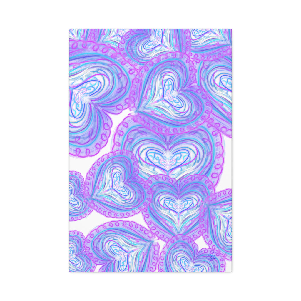 Pastel Heart Swirl Canvas Print — Stretched 1.5"