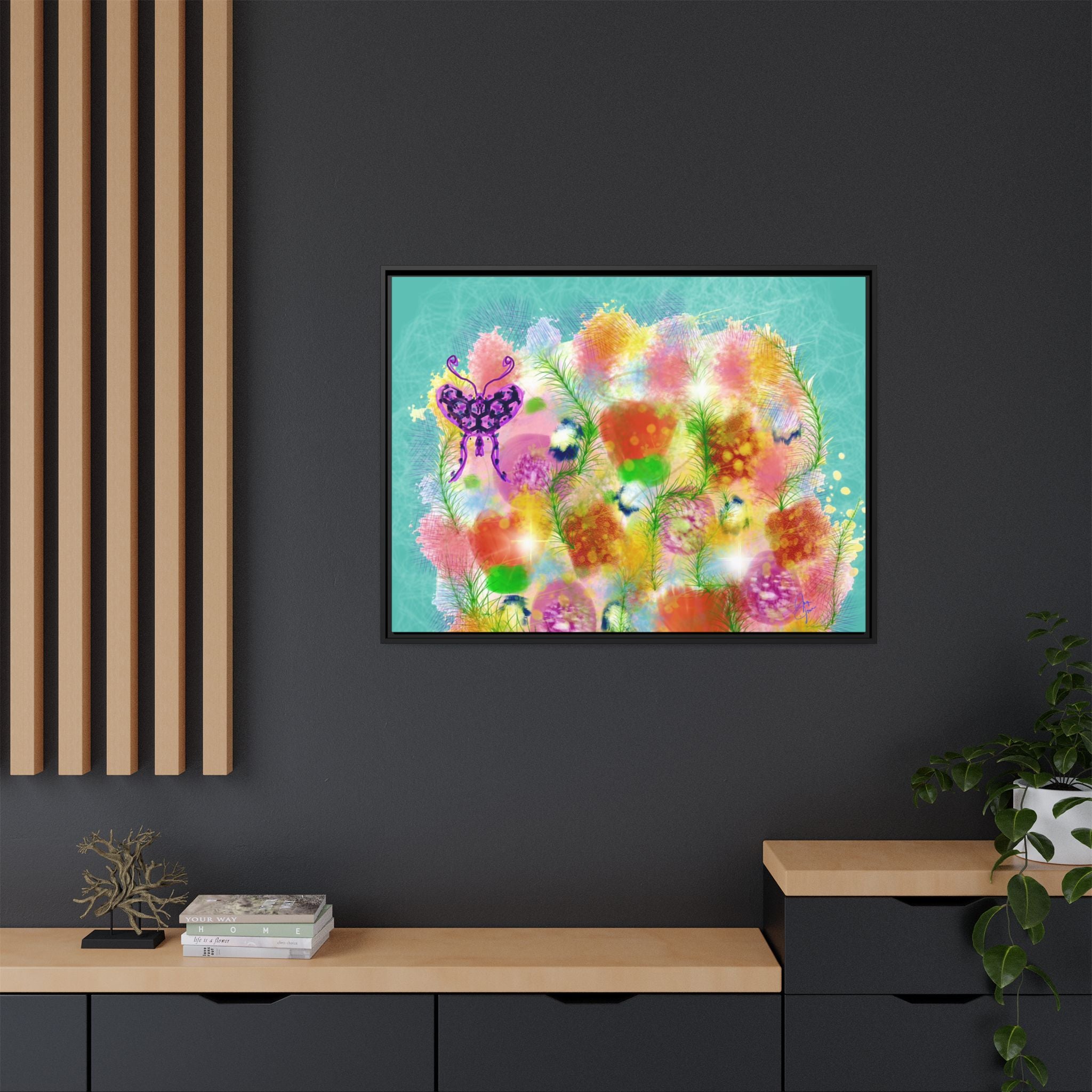 Matte Canvas, Framed (Multi-color)