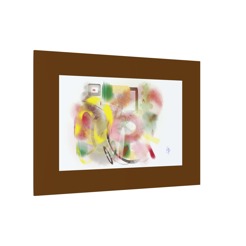 Abstract Color Burst Matte Canvas Wall Art — Green-Edged Stretched Print