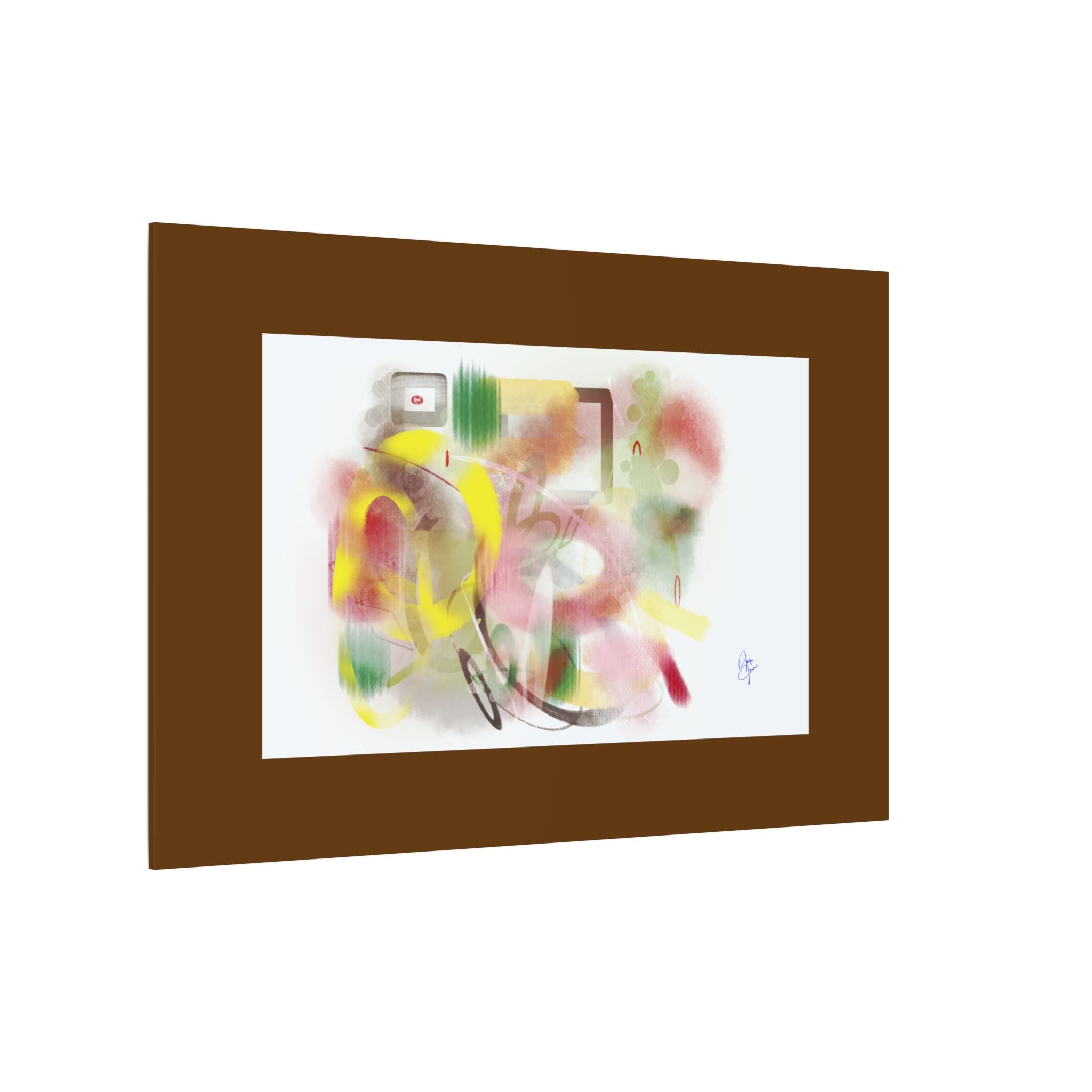 Abstract Color Burst Matte Canvas Wall Art — Green-Edged Stretched Print