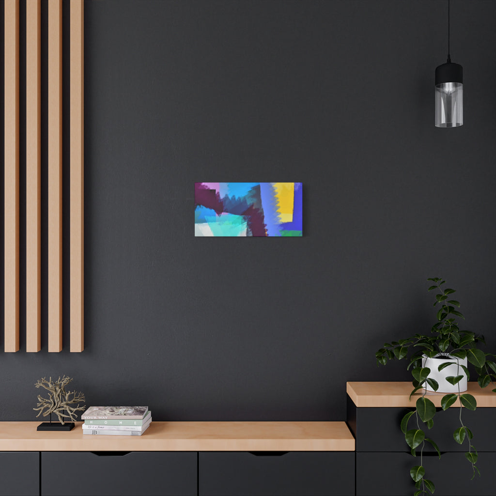 Abstract Color Burst Canvas Print — Vibrant Geometric Wall Art