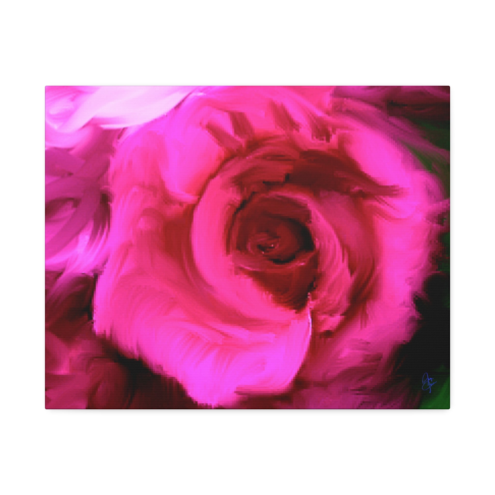 Pink Rose Abstract Canvas Print — Stretched 1.5" Wall Art
