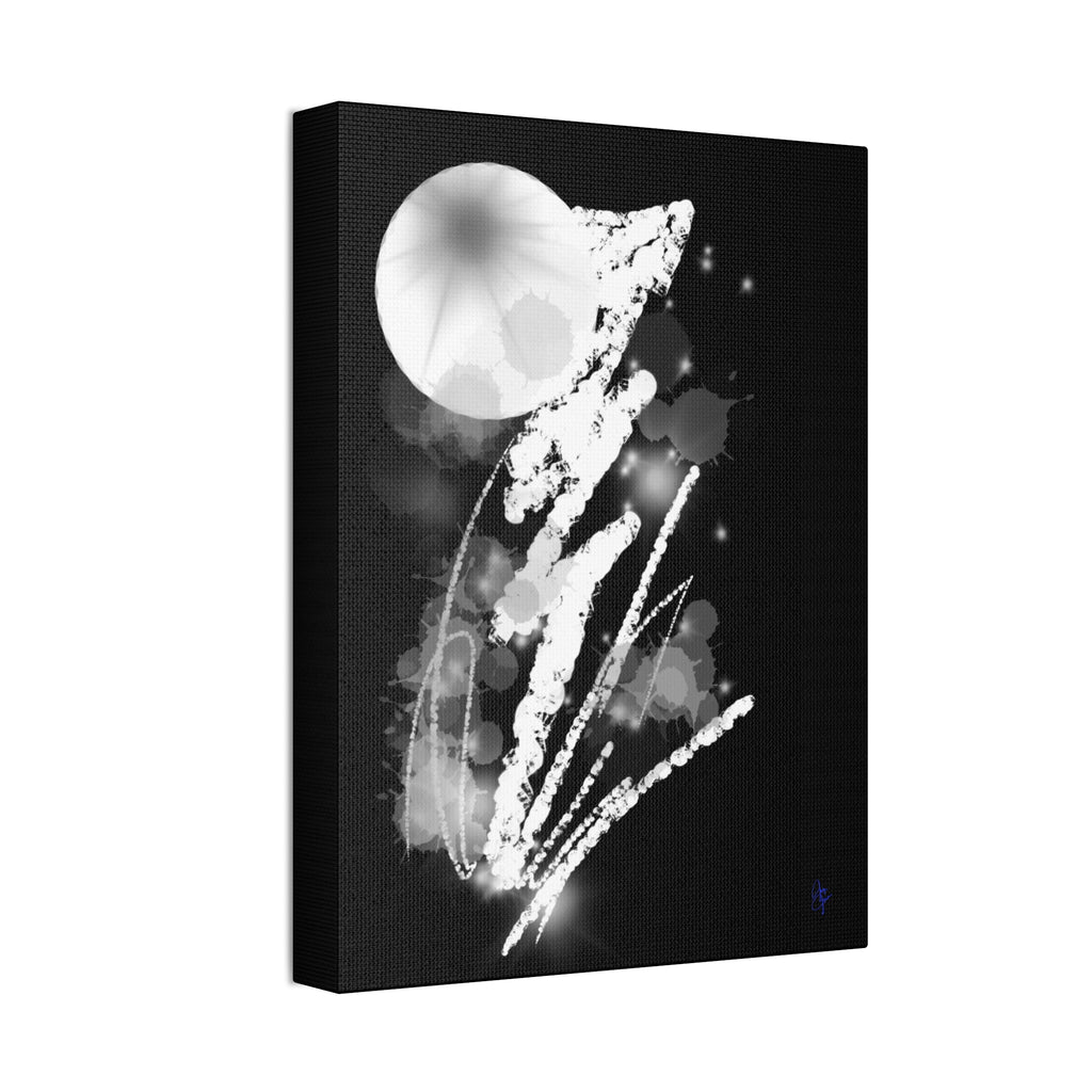 Canvas Stretched Art Print — "When lightning strikes"